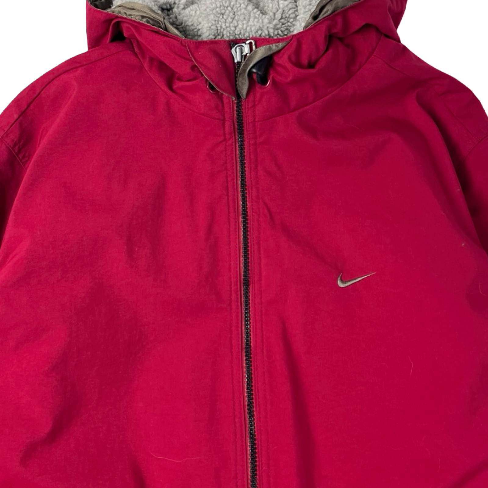 (W) Vintage 90s Nike Parka Jacket Red