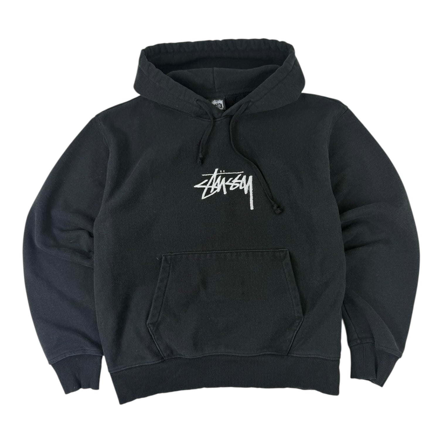 Stussy Stock Logo Appliqué Hoodie Black