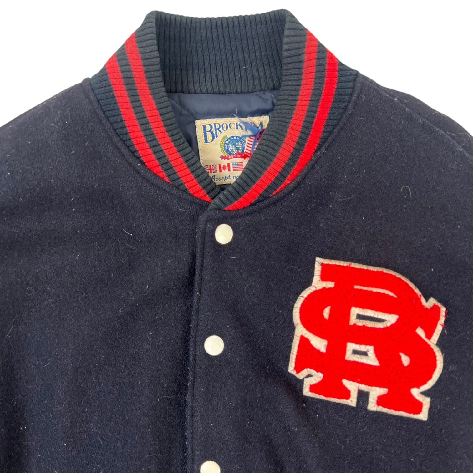 Vintage 1994 Rolling Stones World Tour Wool Varsity Jacket Black