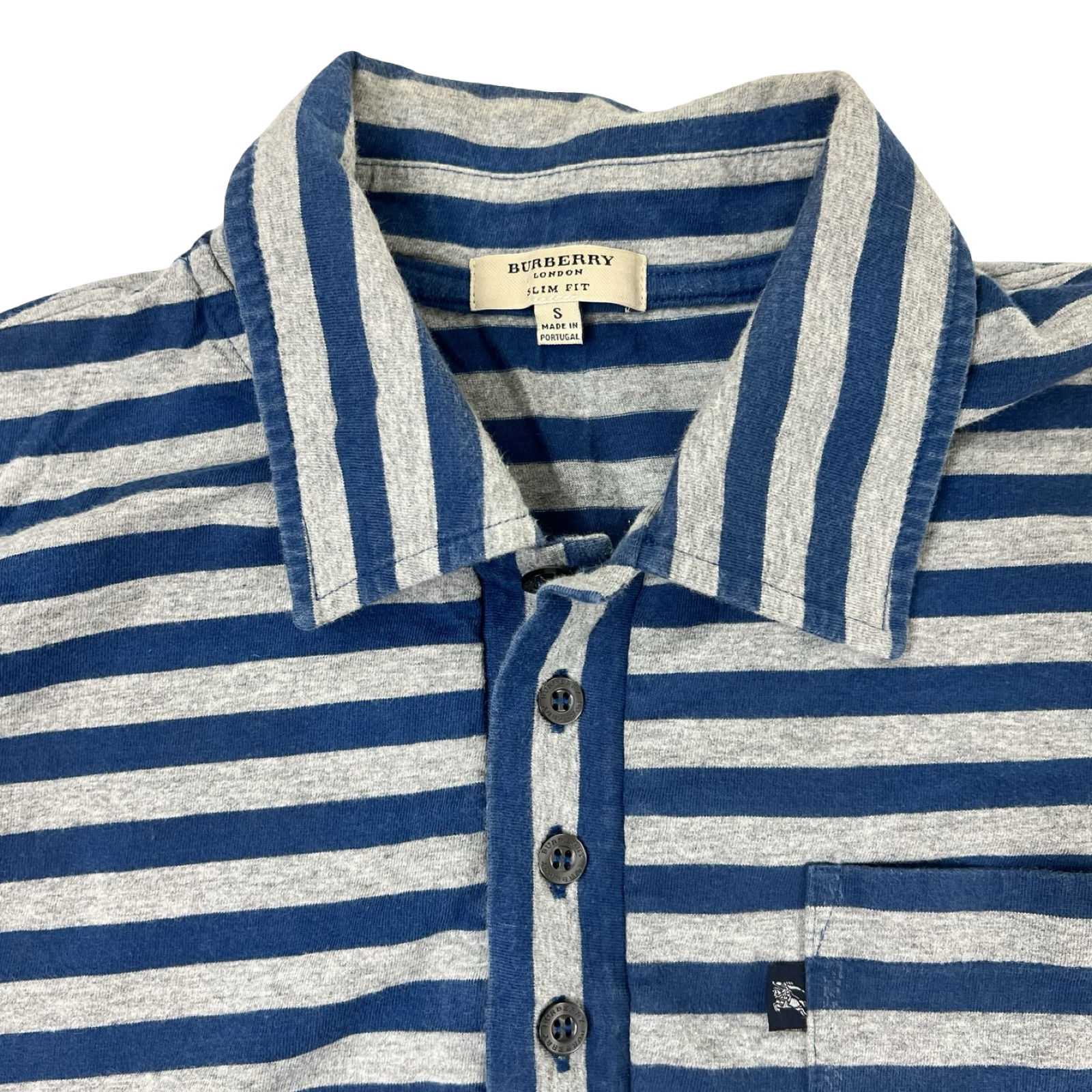 Burberry Brit Striped Knit Polo Shirt