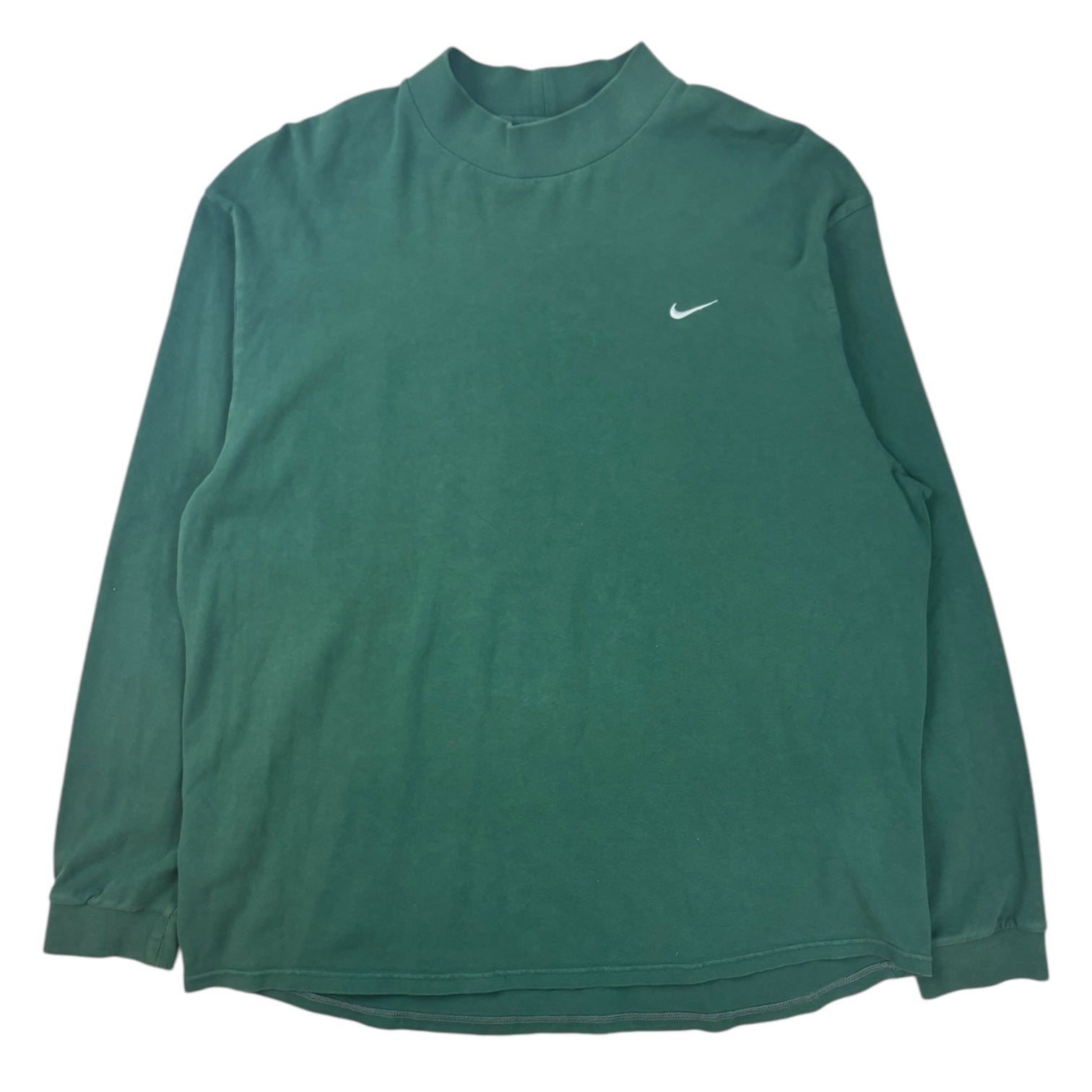 Vintage Nike Mock Neck Long Sleeve Shirt Green