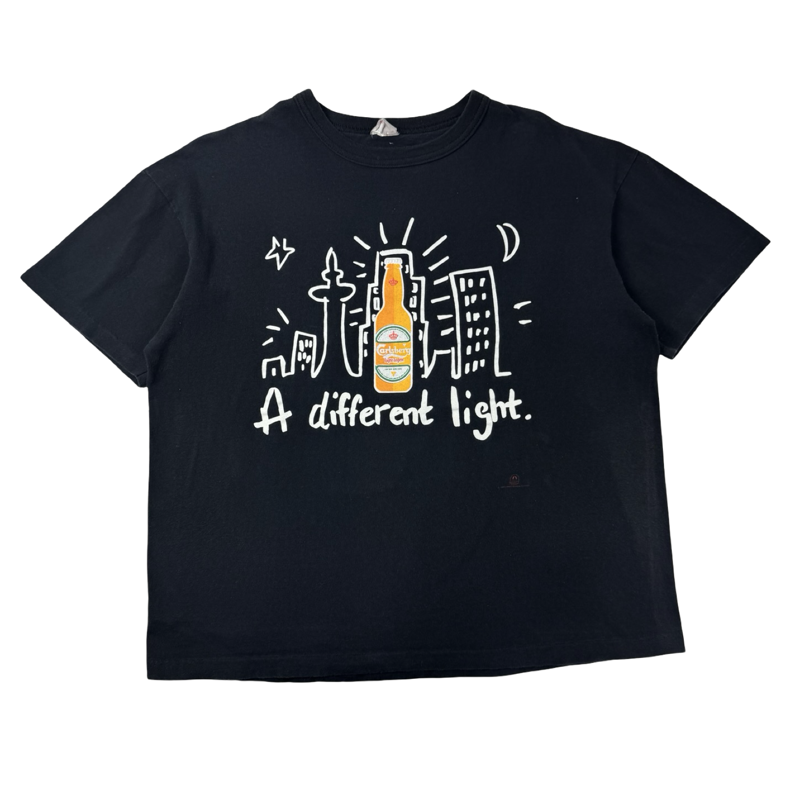 1990 Carlsberg Light “A Different Light” Beer Promo T-Shirt