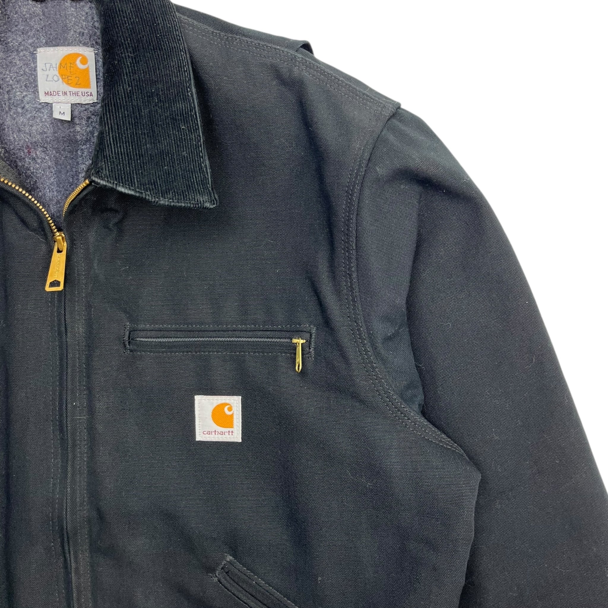 Carhartt Detroit Jacket Black Blanet Lined J001