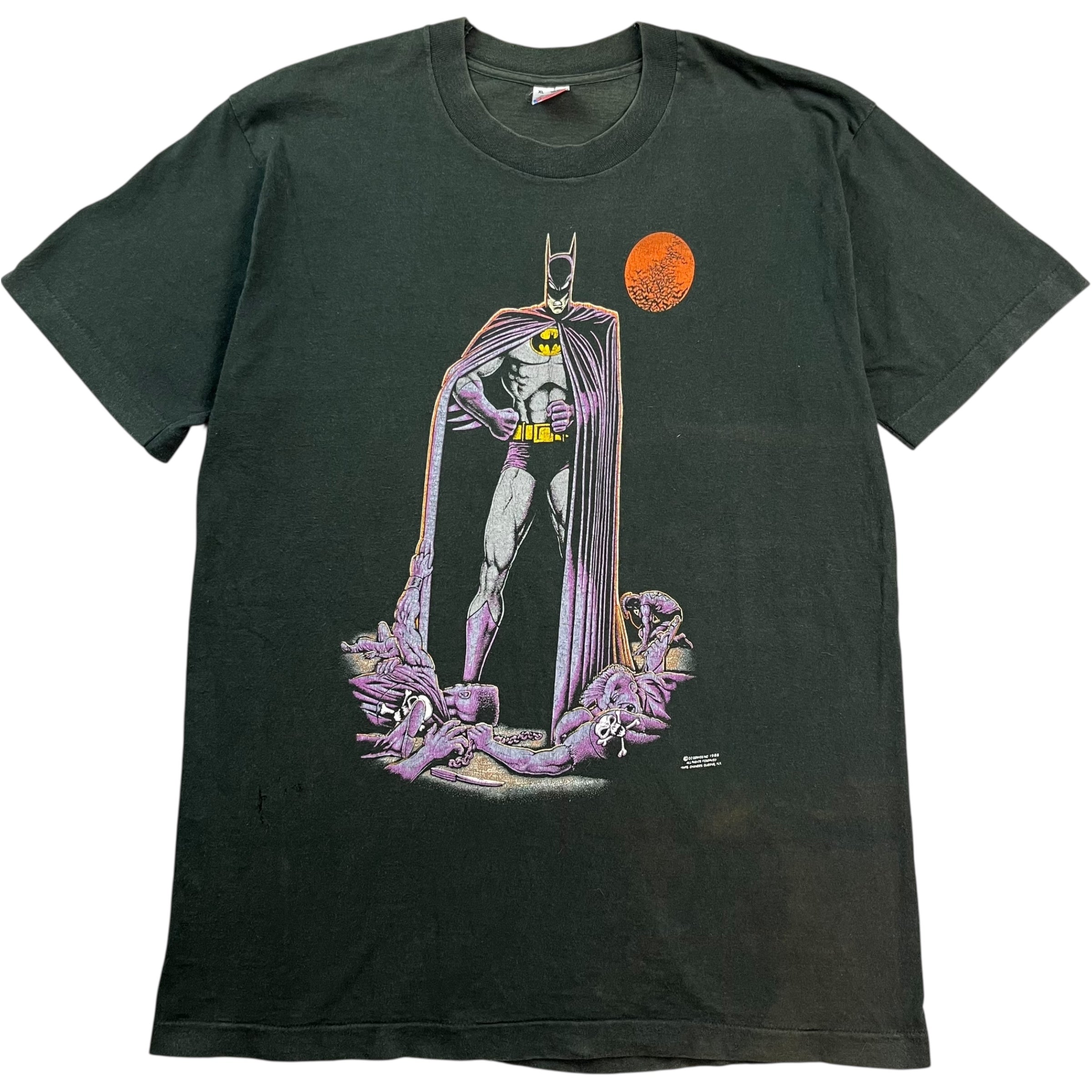 1988 Batman Purple Cape Tee Black