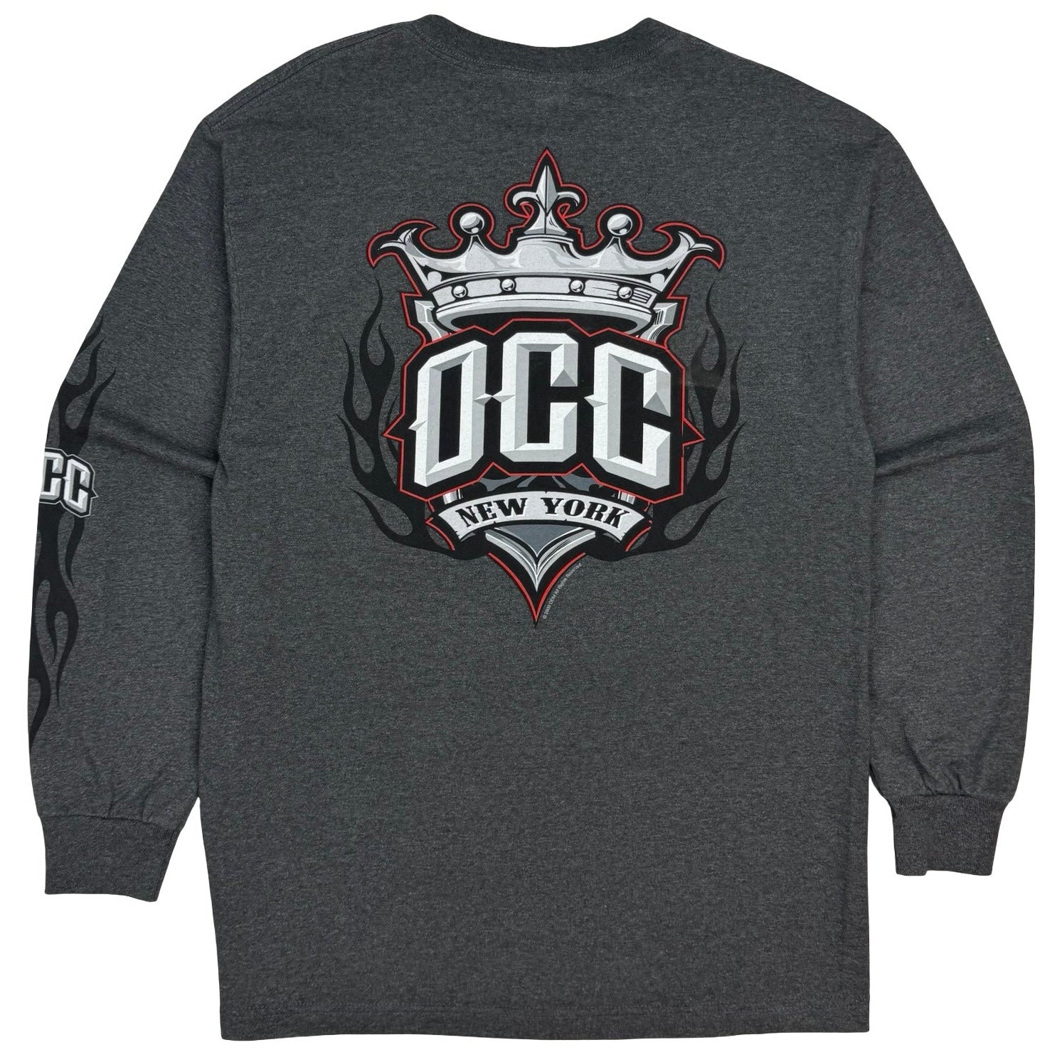 2003 Orange County Choppers New York Badge Longsleeve Grey