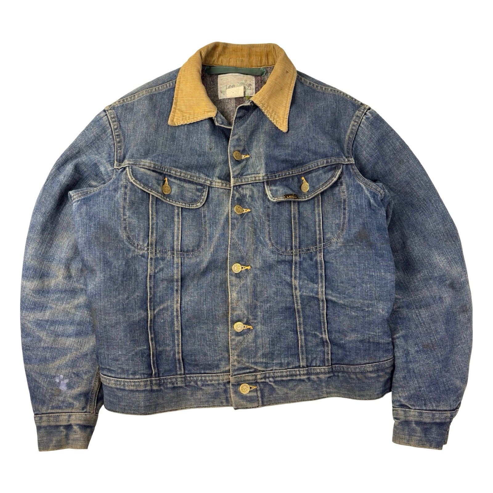 Vintage 70’s Lee Storm Rider Denim Trucker Jacket Dark Wash
