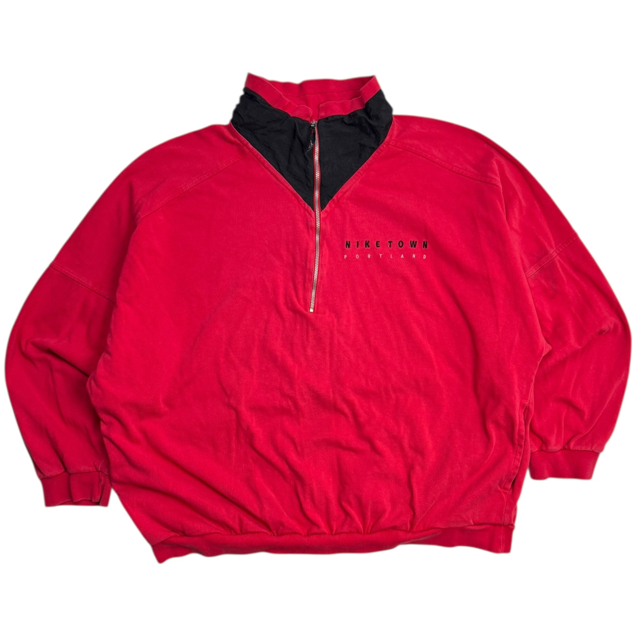 Vintage 80s Nike Niketown Portland Quarter Zip Crewneck