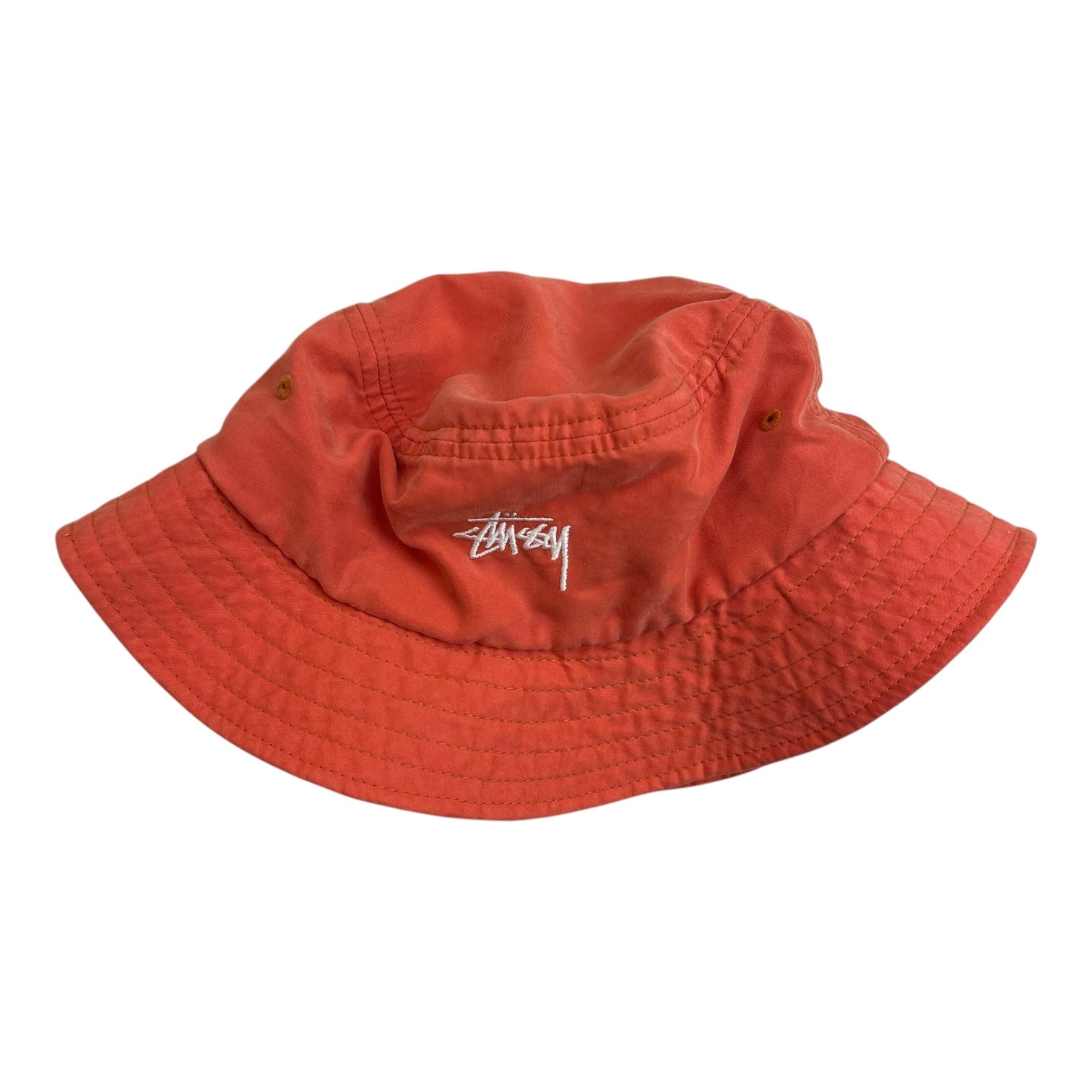 Stussy Stock Logo Bucket Hat Orange