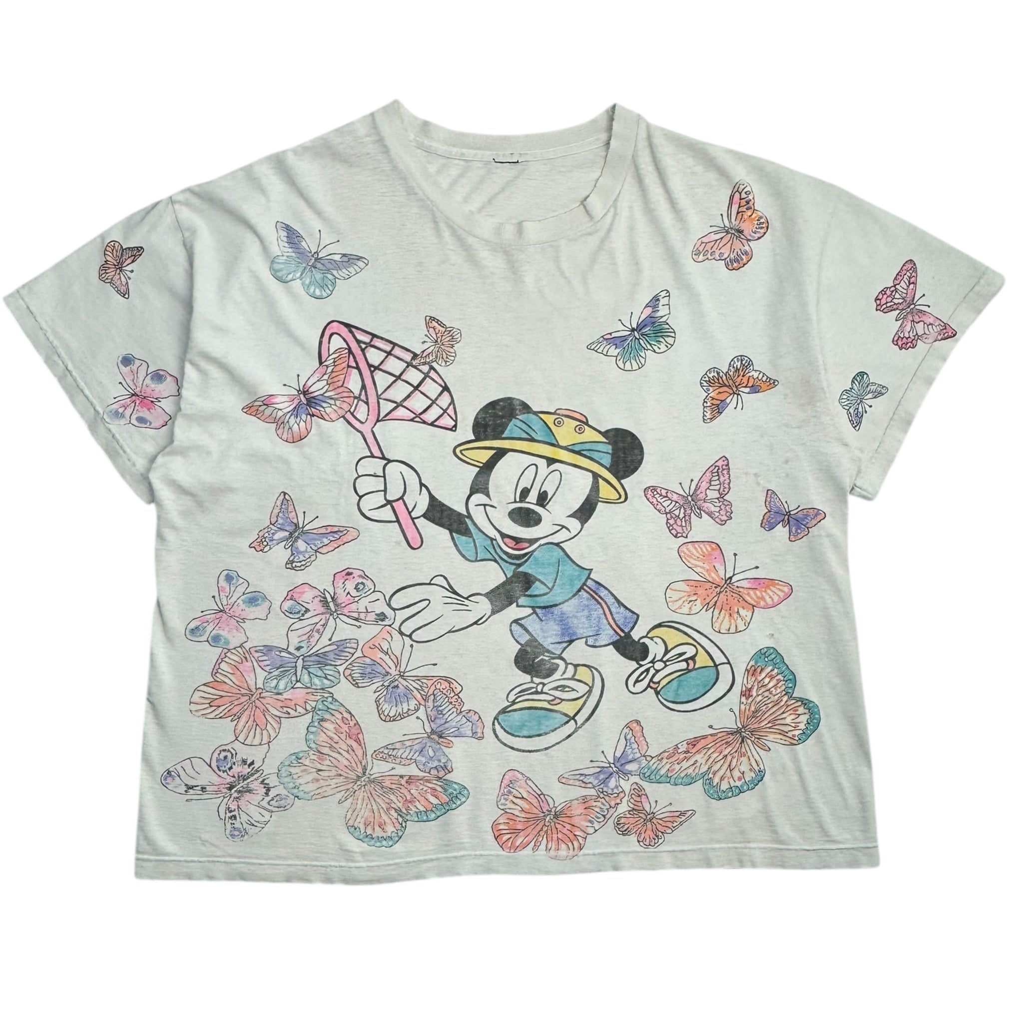 Vintage Mickey Mouse Buttefly Catcher T-Shirt