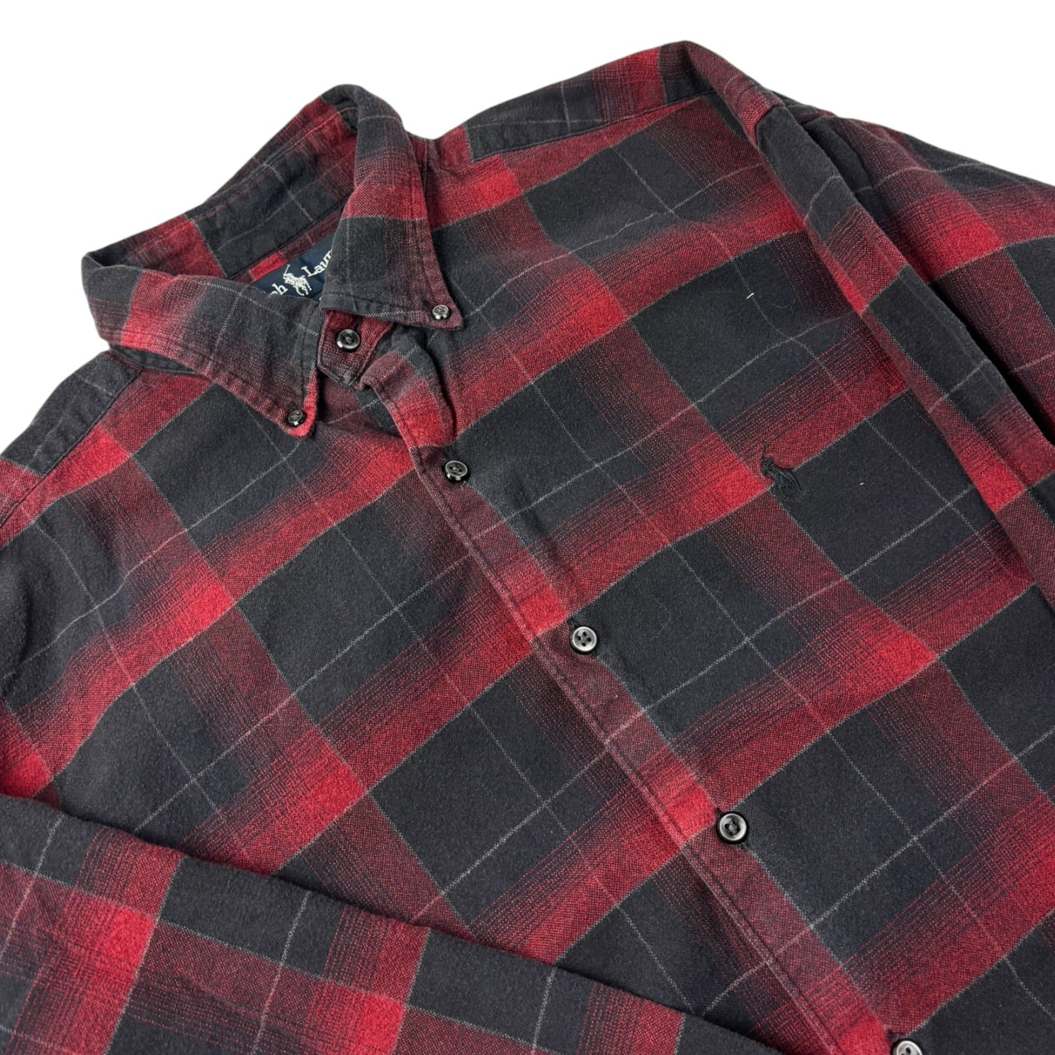 Vintage Polo Ralph Lauren Plaid Button-Up Red
