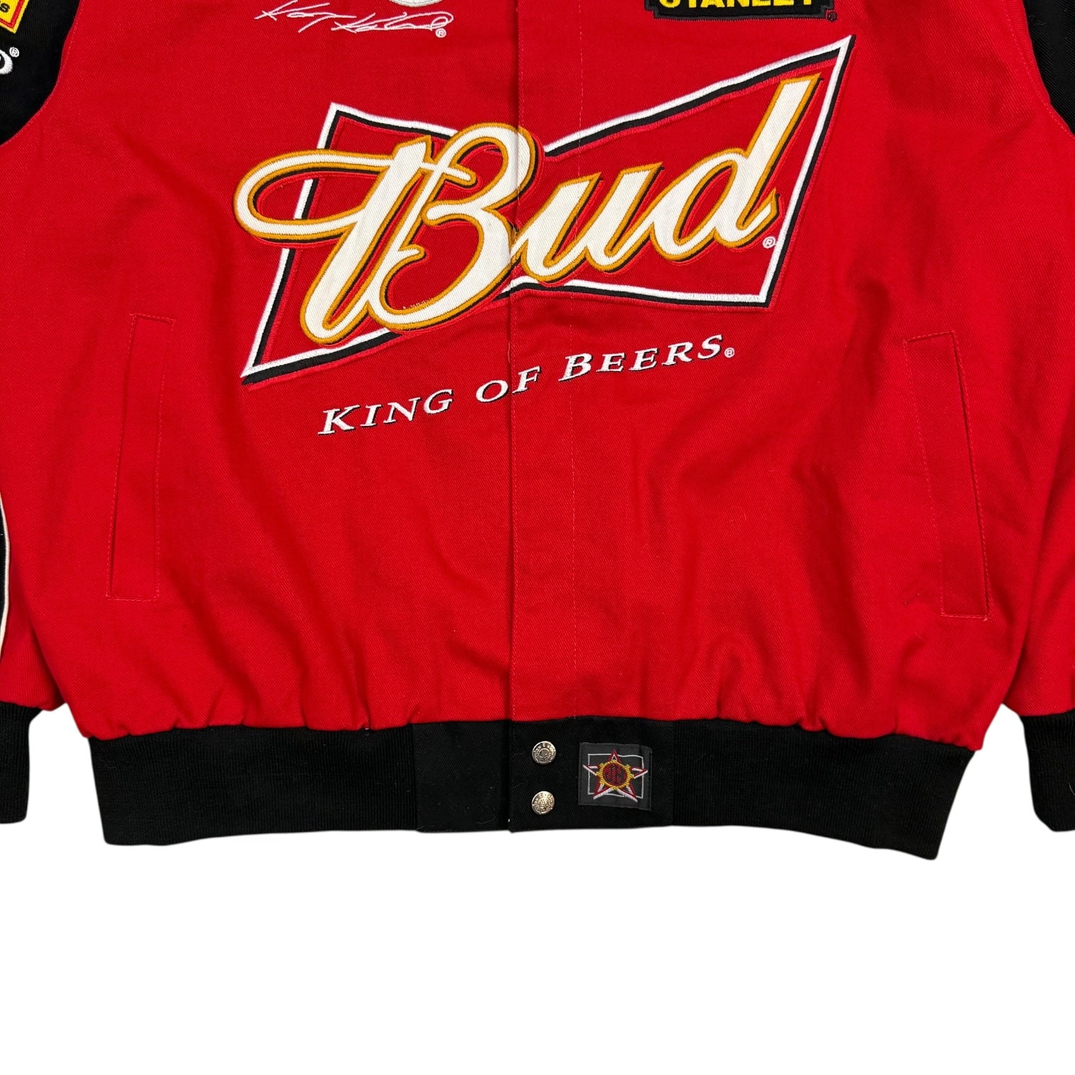 Vintage NASCAR Budweiser King Of Beers Jacket Red/Black