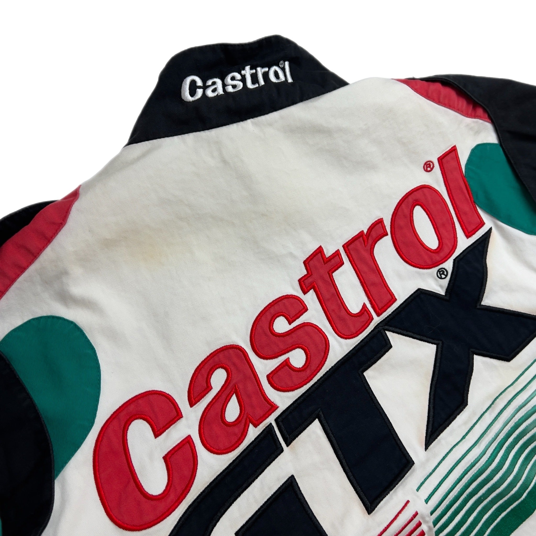 Vintage NASCAR Castrol GTX Racing Jacket Black/White