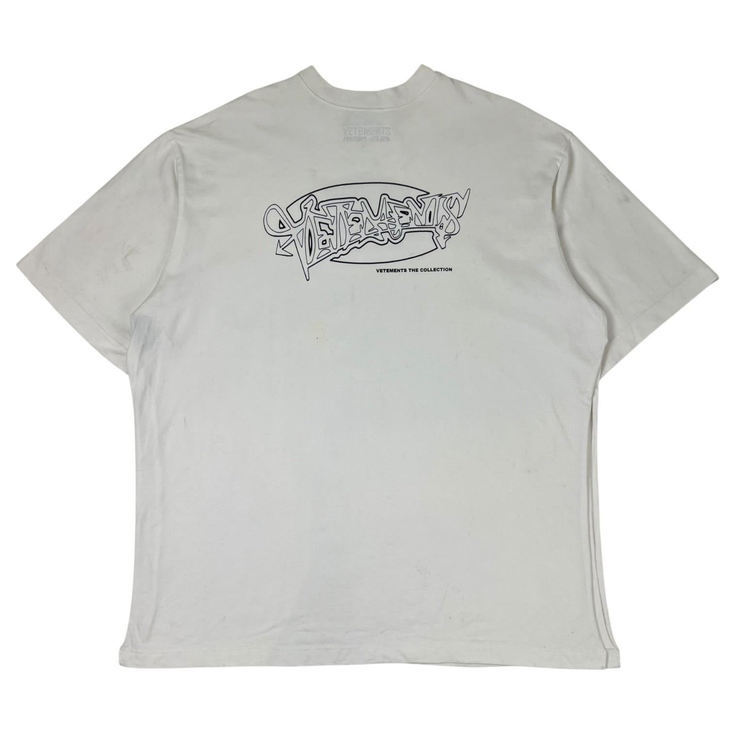 Vetements Short Sleeve Split T-Shirt White