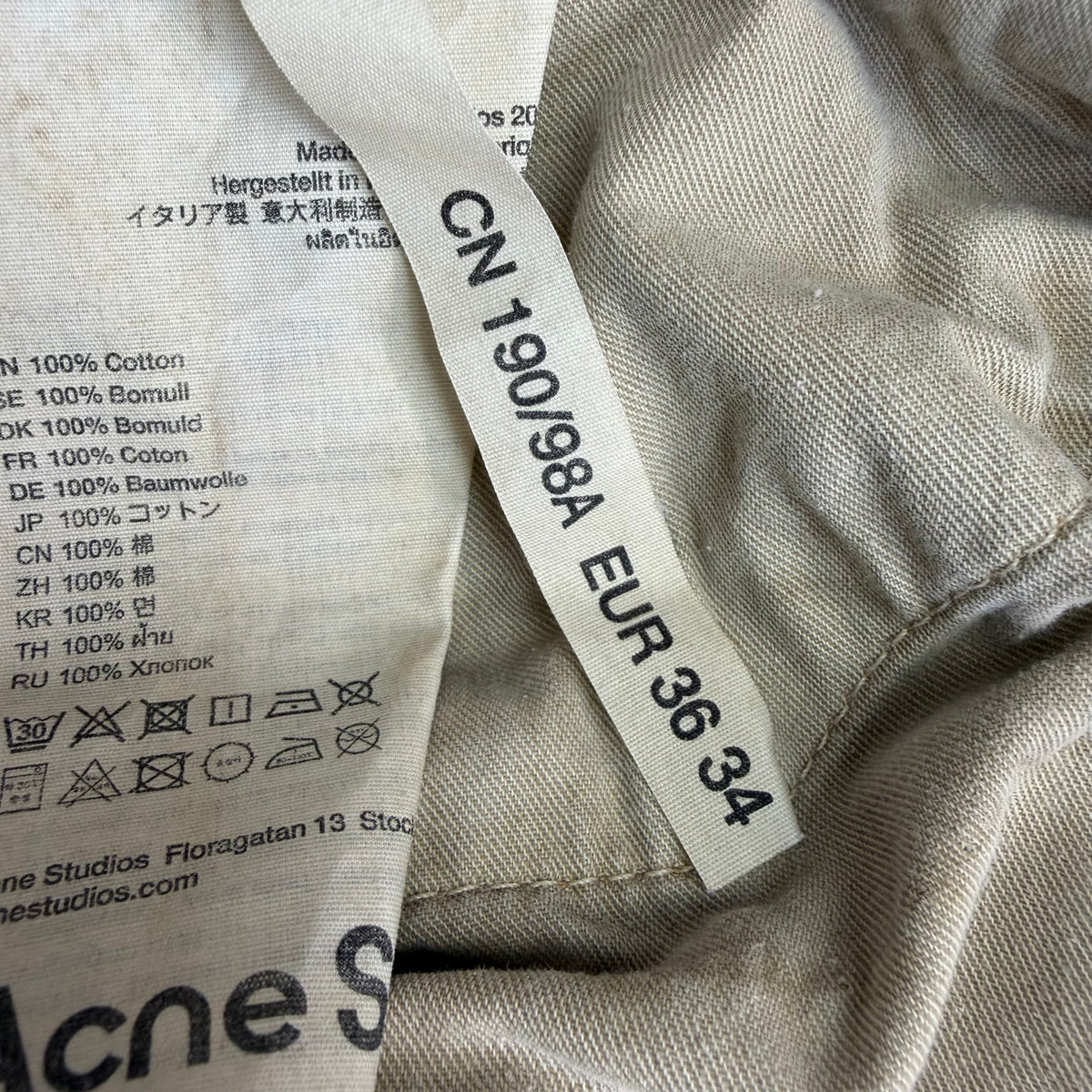 Acne Studios 2021M Delta Jeans Washed Blue