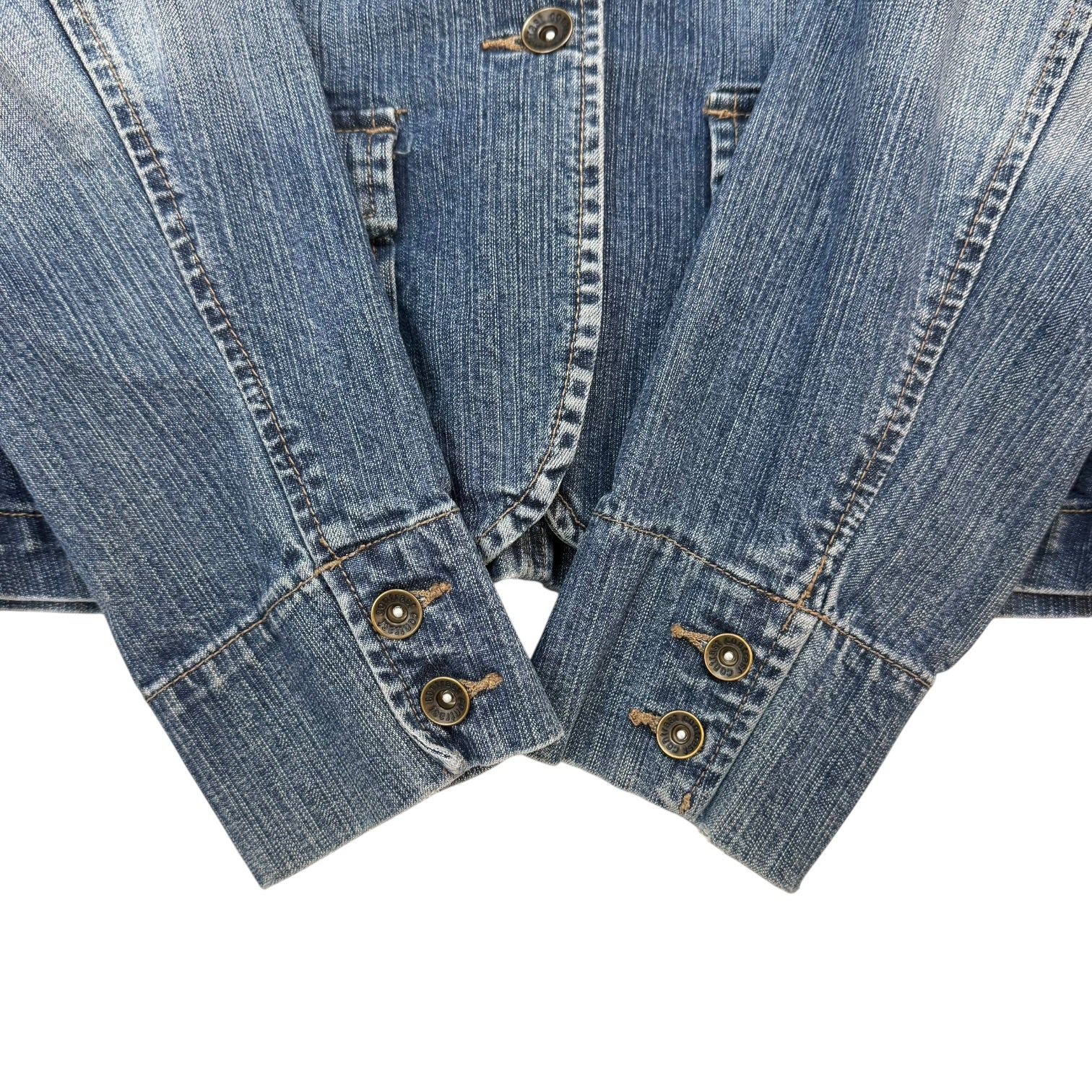 (W) Vintage Contrast Denim Jacket Medium Wash