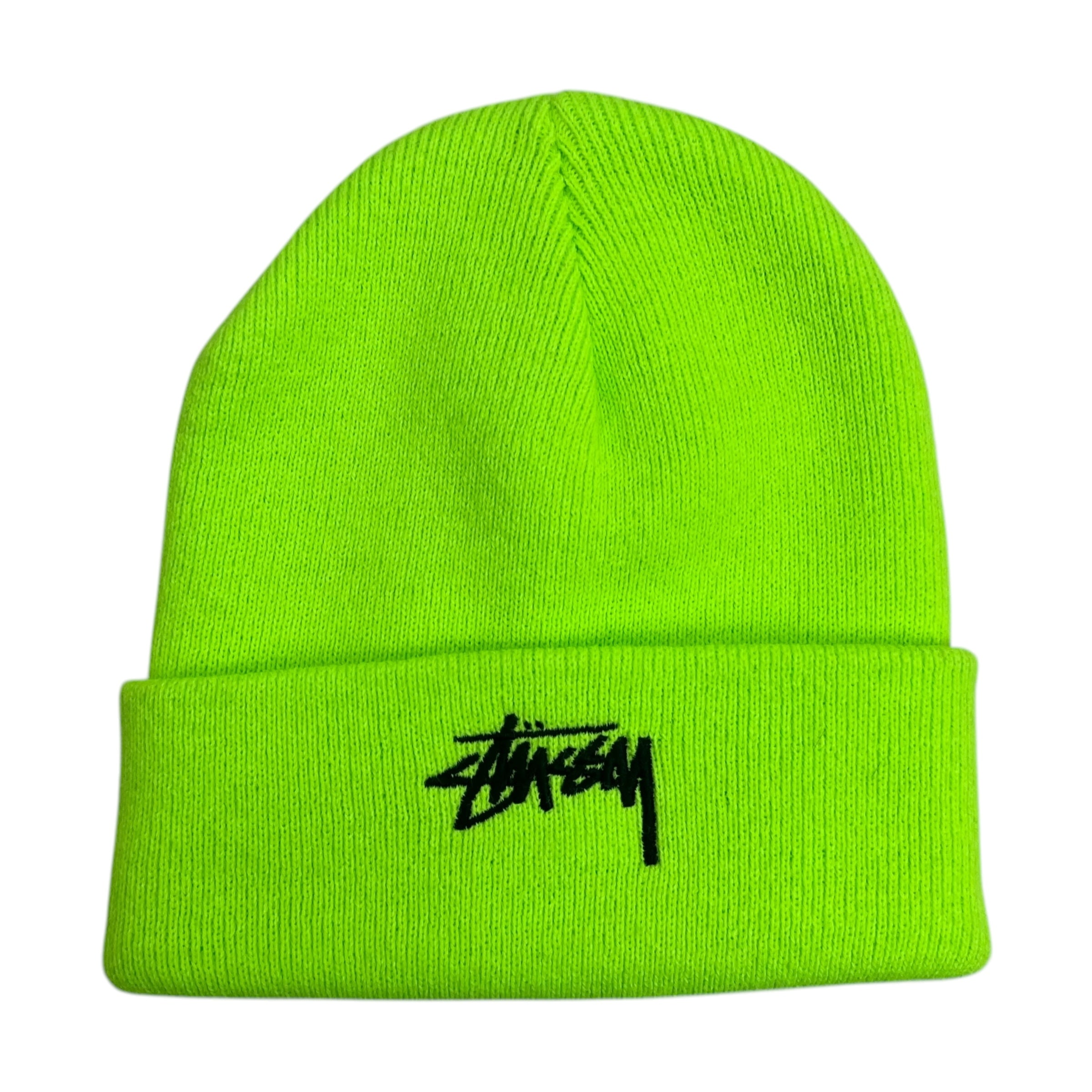 Stussy Stock Logo Cuff Beanie Green