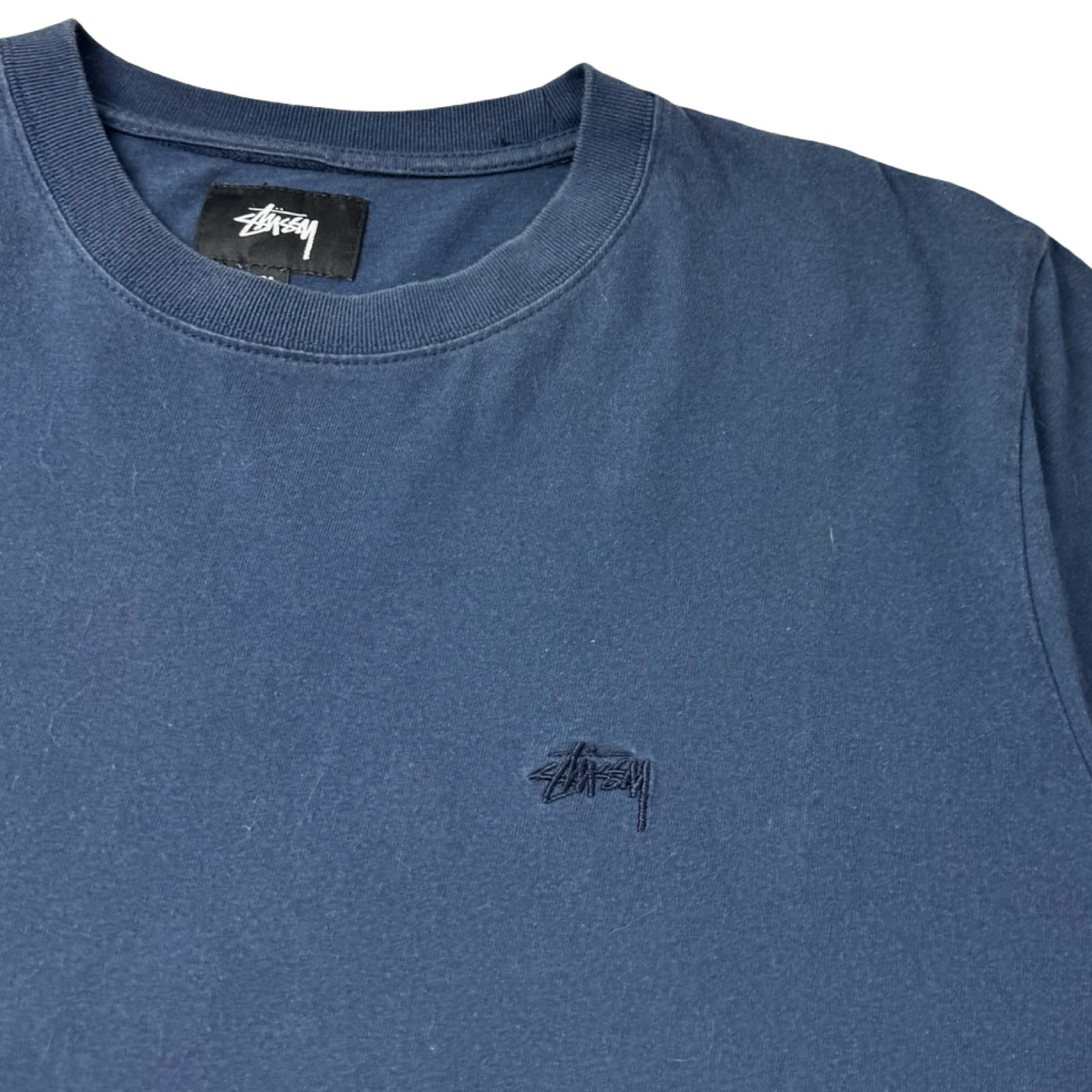 Stussy Pocket Script T-Shirt Navy