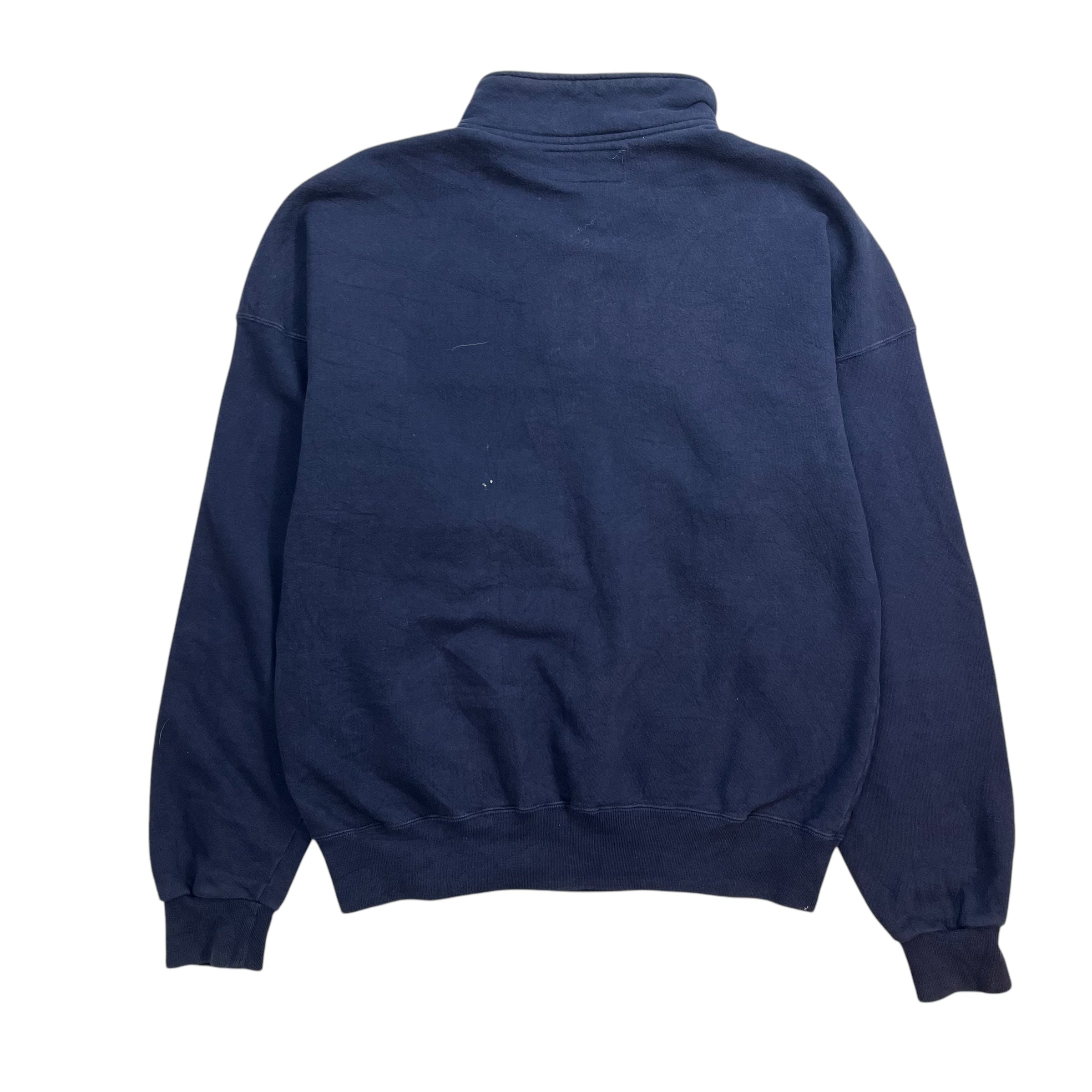 Vintage Russell 1/4 Snap Button Sweatshirt Navy
