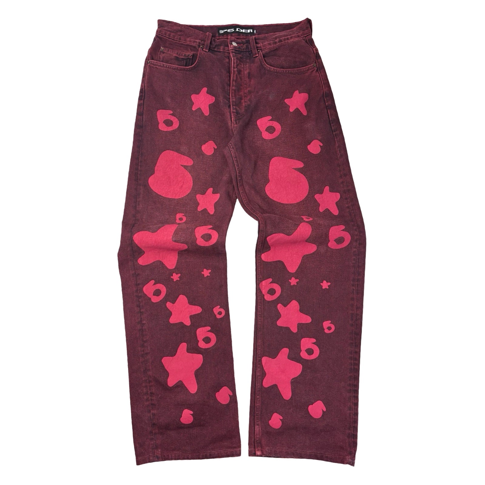 Sp5der Beluga Denim Pant Red