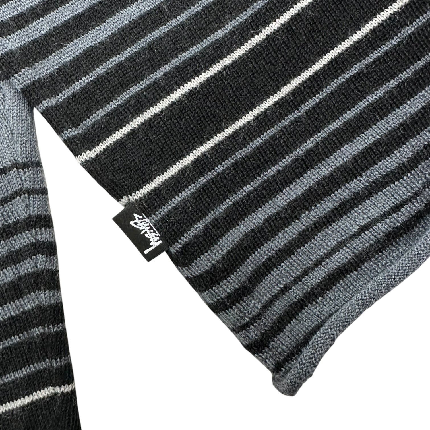 Stussy Horizontal Stripe Sweater Black/Grey