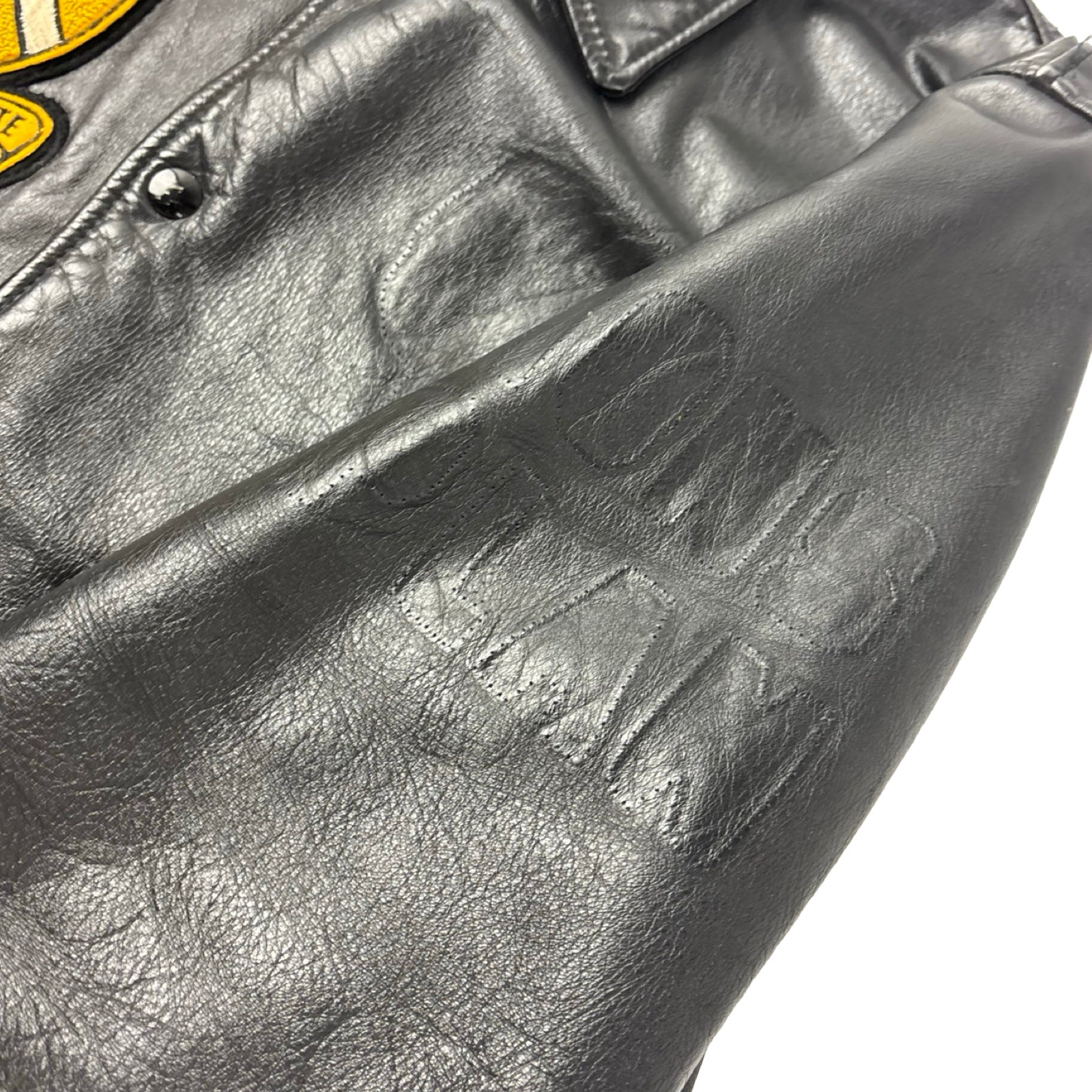 1994 University Of Waterloo Leather Jacket Black