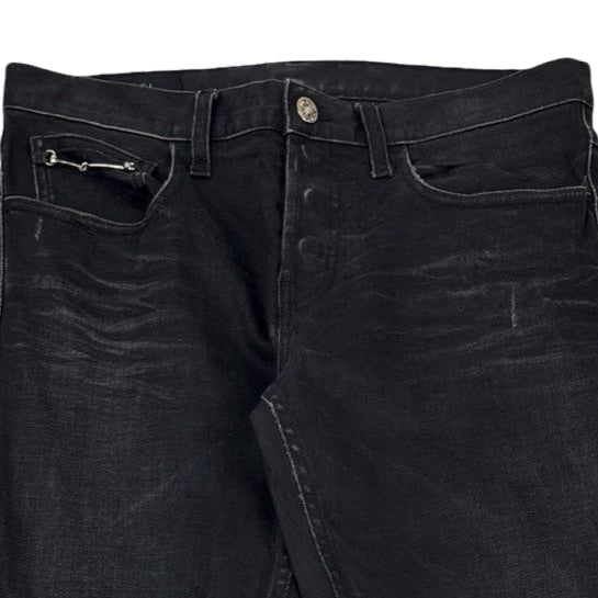 Gucci Skinny Fit Denim Pants Washed Black