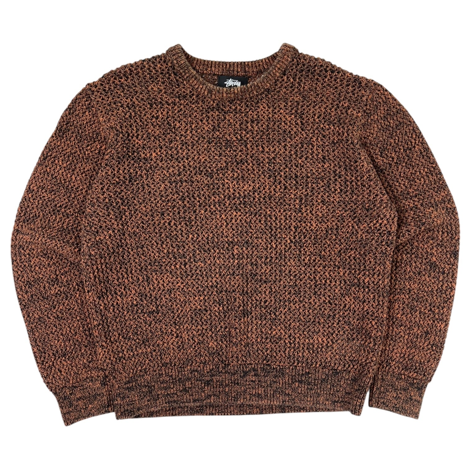 Stussy 2 Tone Loose Gauge Knit Sweater Brown