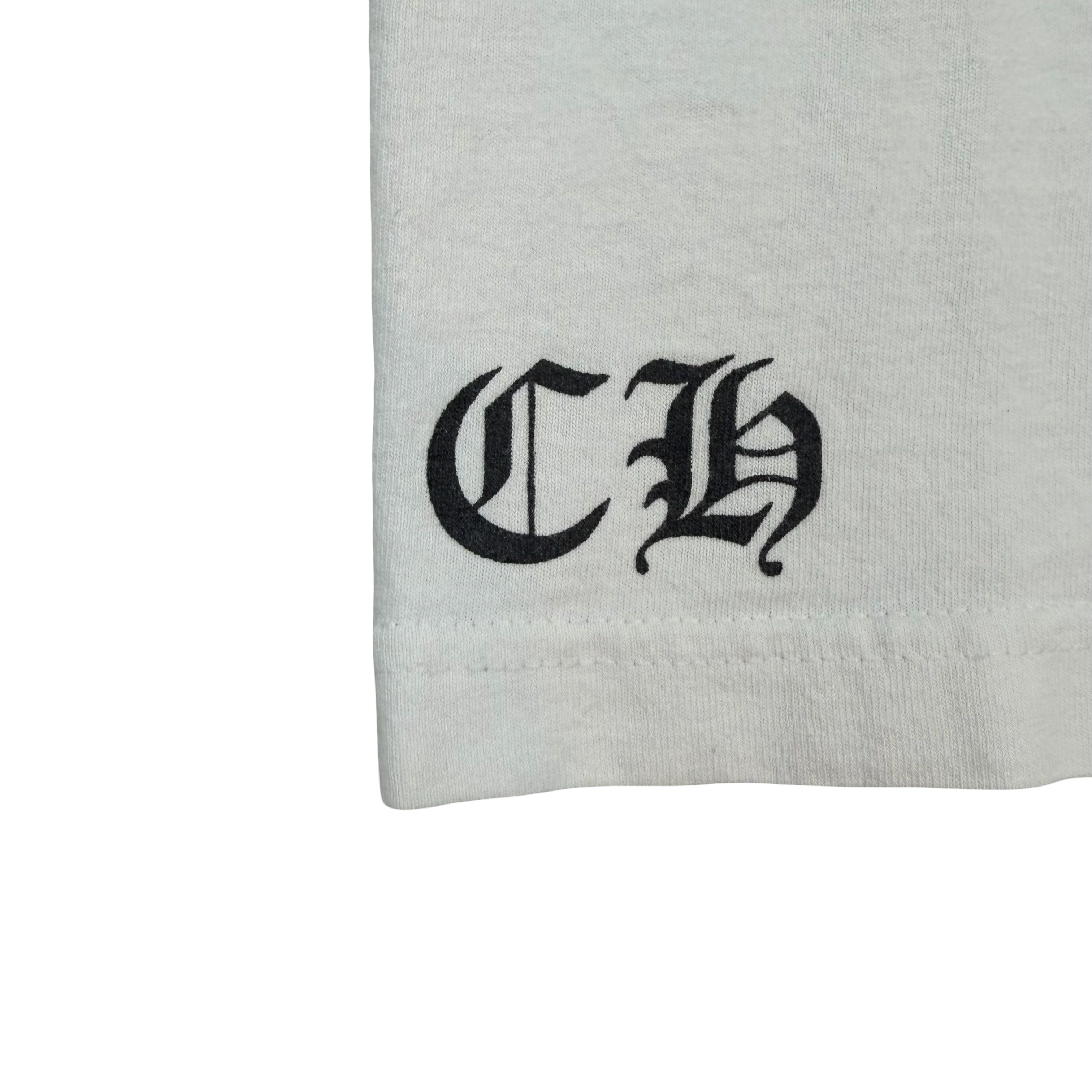 Vintage Chrome Hearts Cross Stamp Pocket Tee White