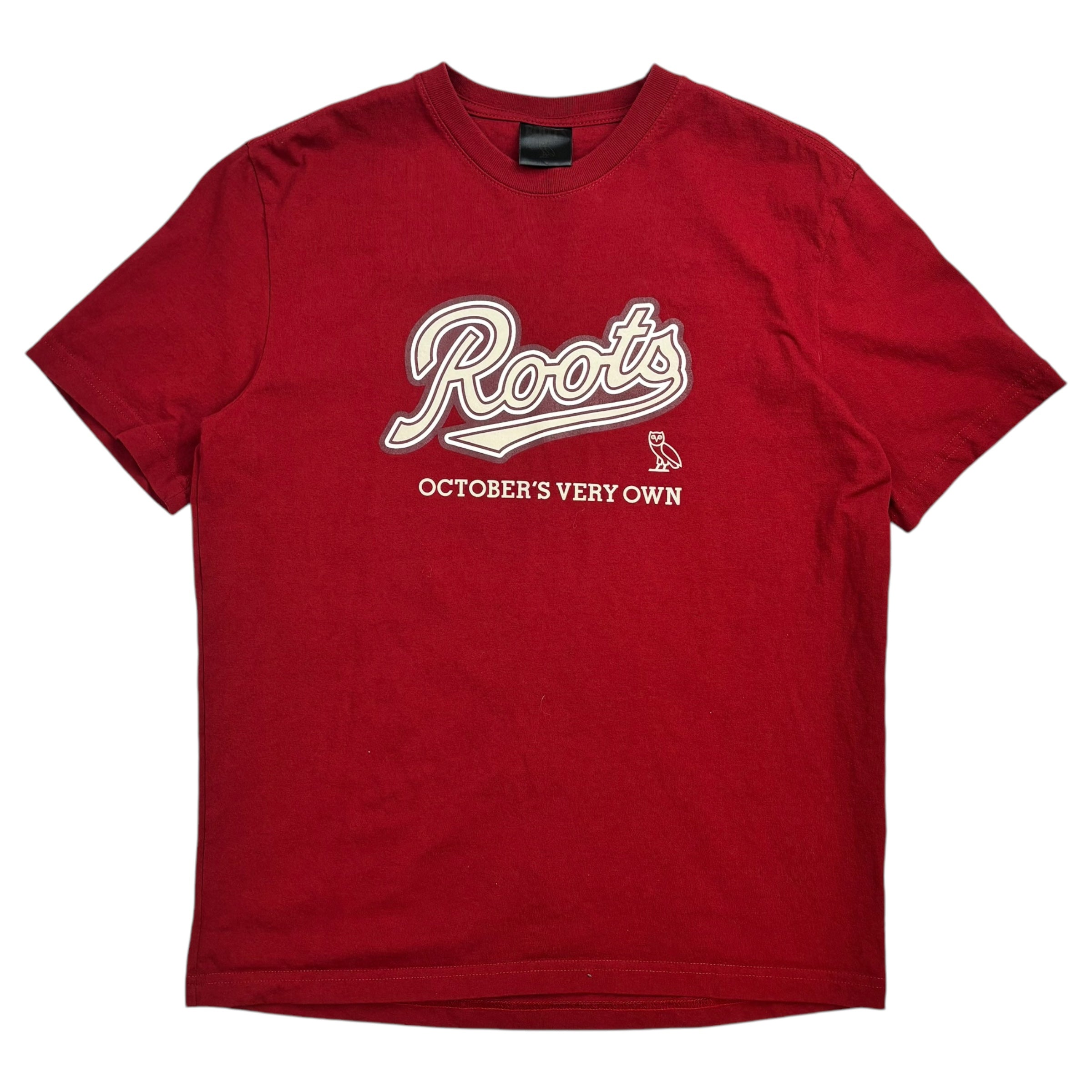 OVO X Roots Heritage Owl Tee Red