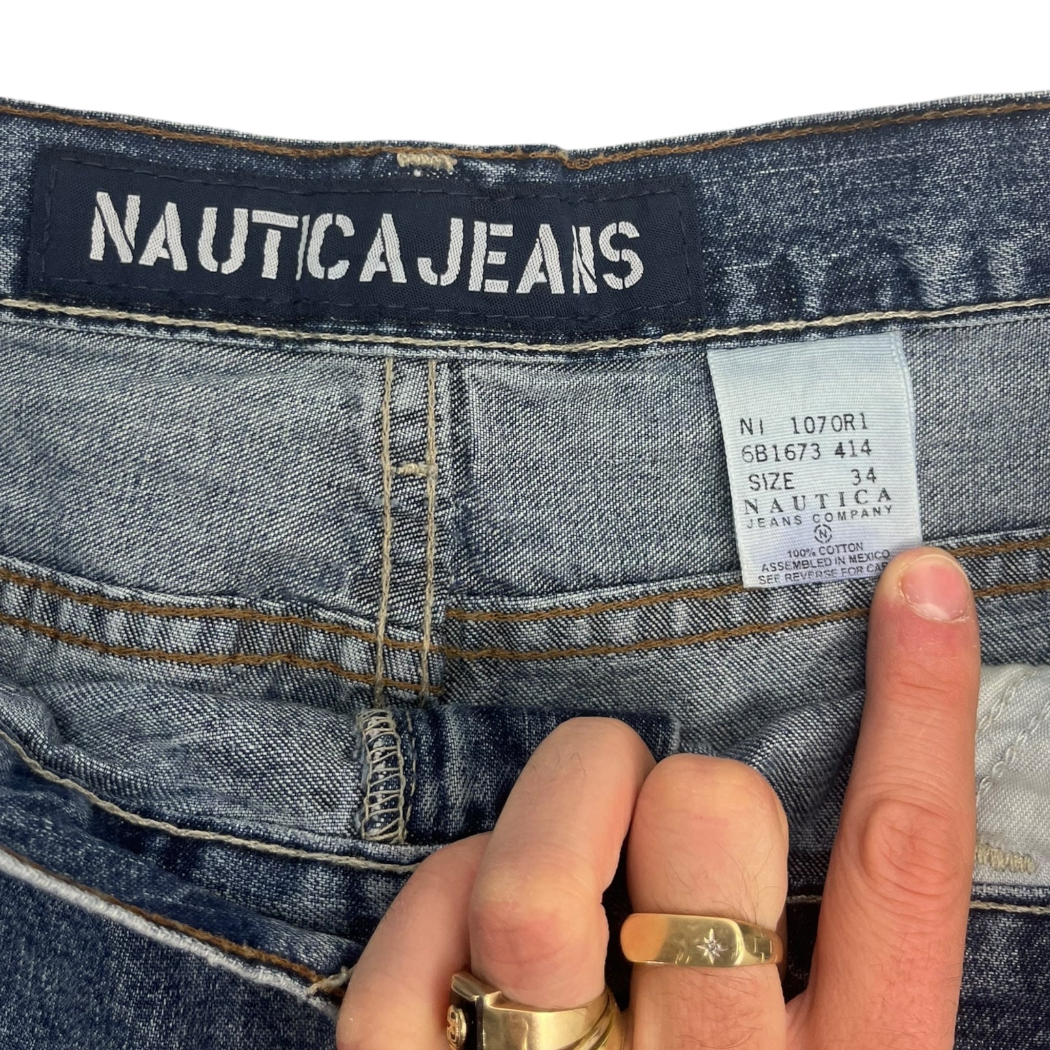 Nautica Jeans Carpenter Jorts Medium Wash