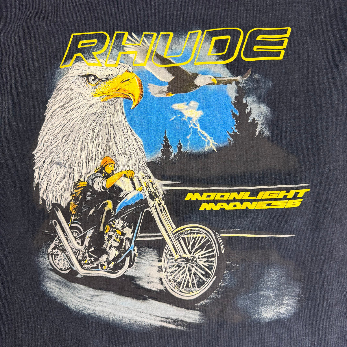 Rhude Eagle Moto Longsleeve Tee Black