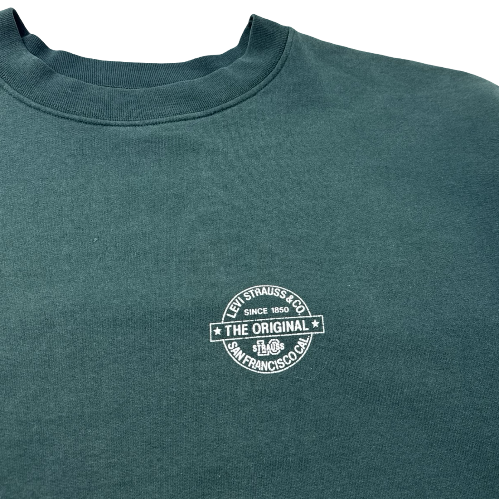 Vintage 80s Levis Strauss Crewneck Sea Green