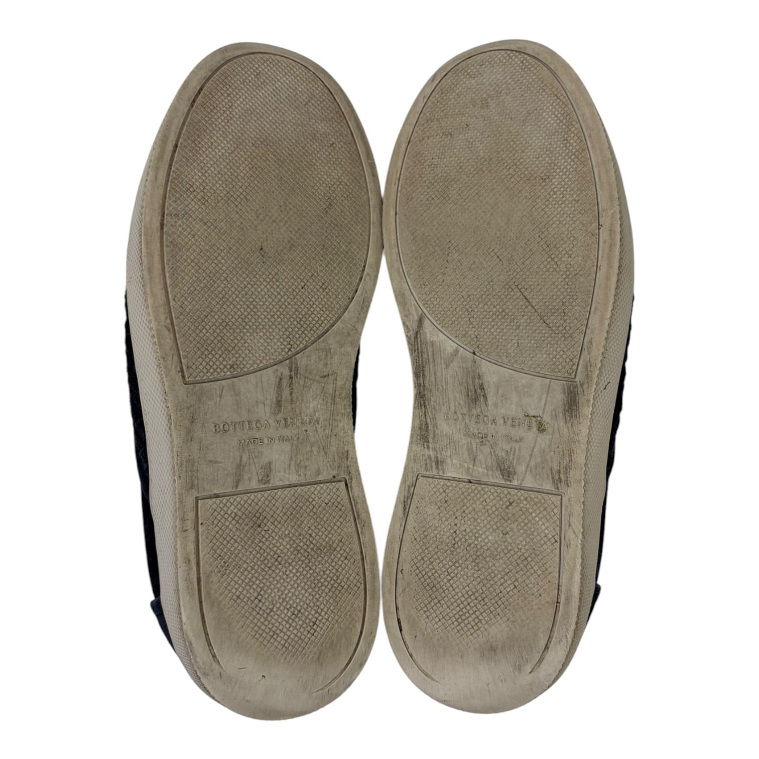 Bottega Veneta Intrecciato Weave Suede Loafer Sneakers Navy