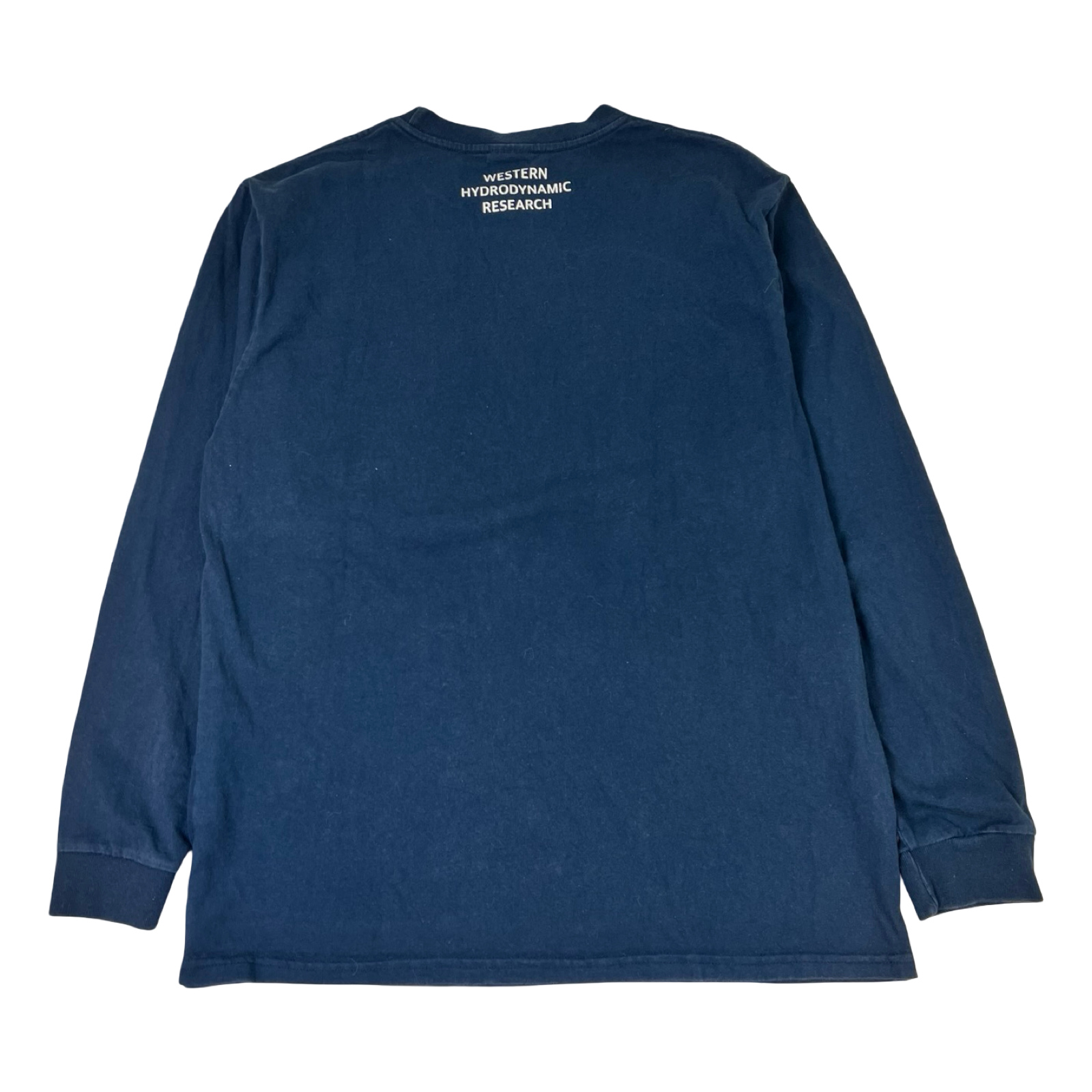 WHR Western Hydrodynamic Research Utility Long Sleeve Pocket T-Shirt Navy