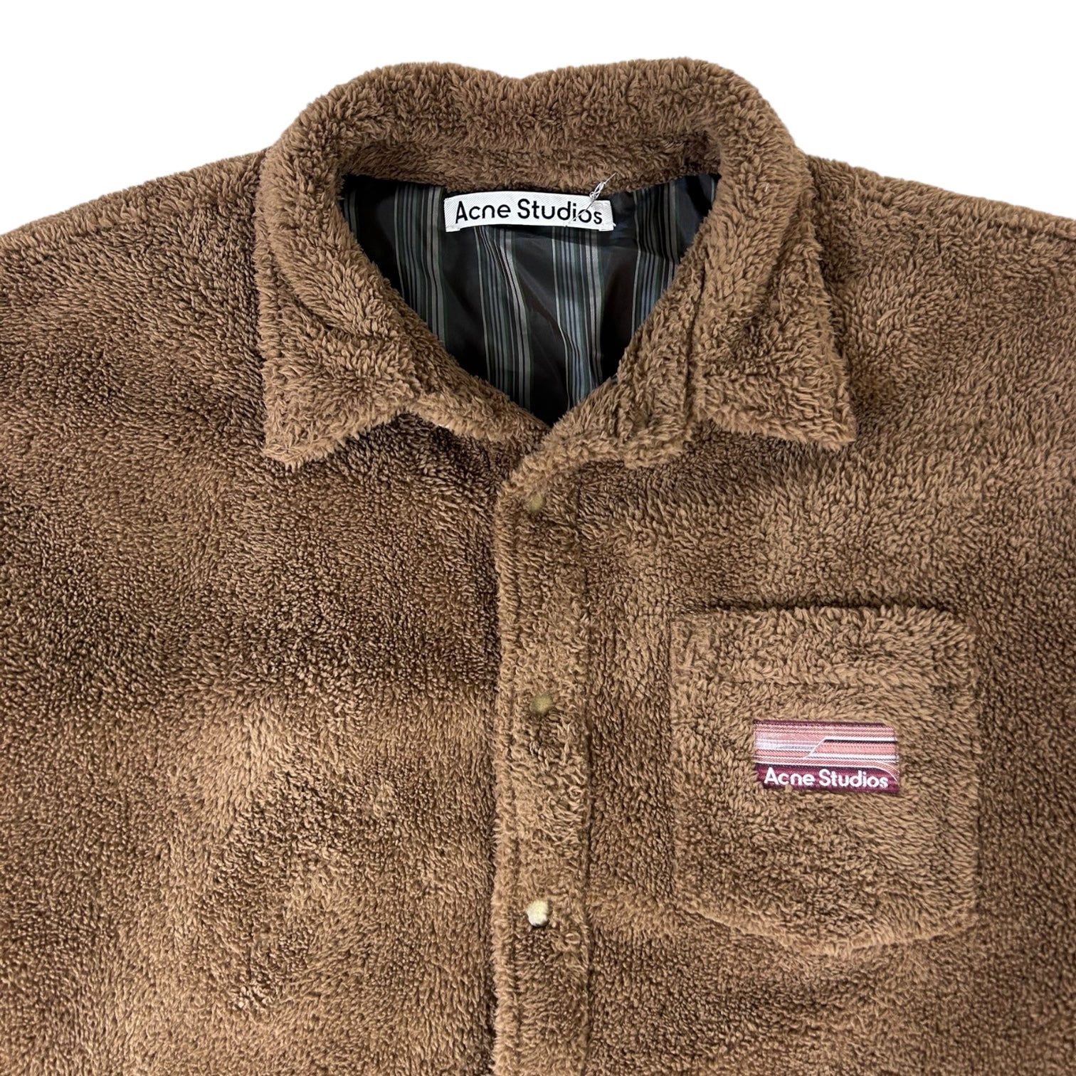 Acne Studios Soft Teddy Overshirt Hazel Beige