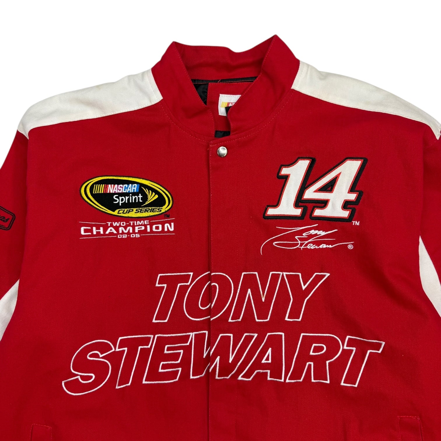 Vintage NASCAR Tony Stewart Two Time Champ Jacket Red