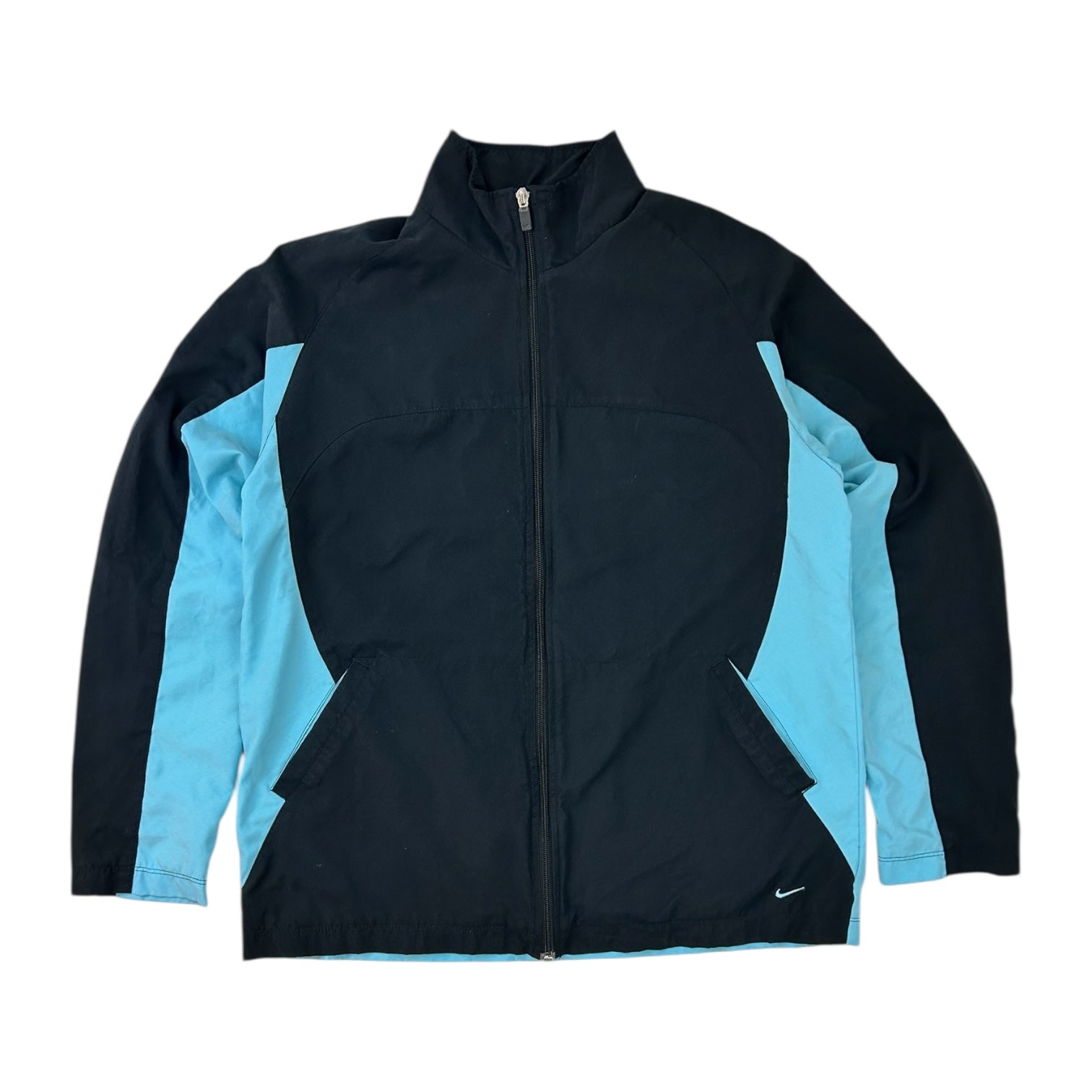 Vintage Nike Windbreaker Jacket Black/Turquoise