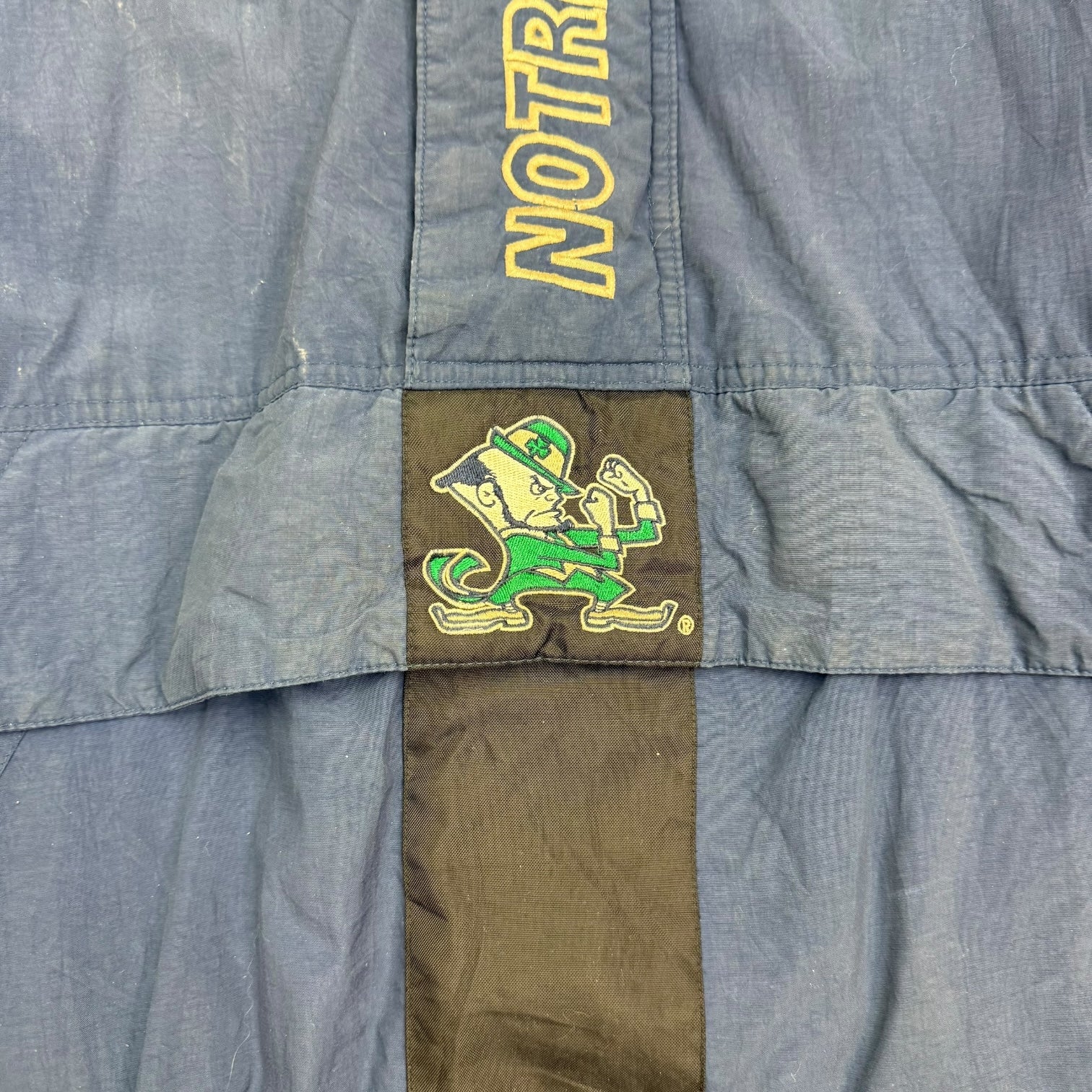 Vintage Starter Notre Dame Anorak Jacket Blue