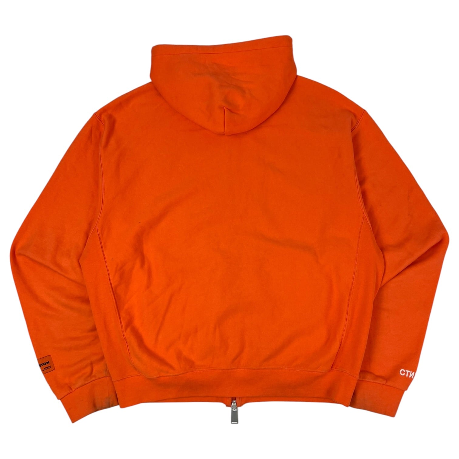 Heron Preston “Handle With Care” Full Zip Hoodie Orange