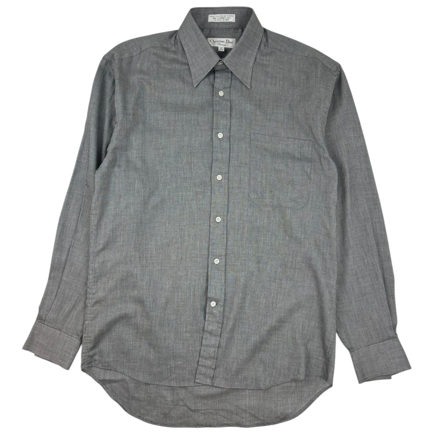 Christian Dior Chemise Button-Up Dress Shirt Grey