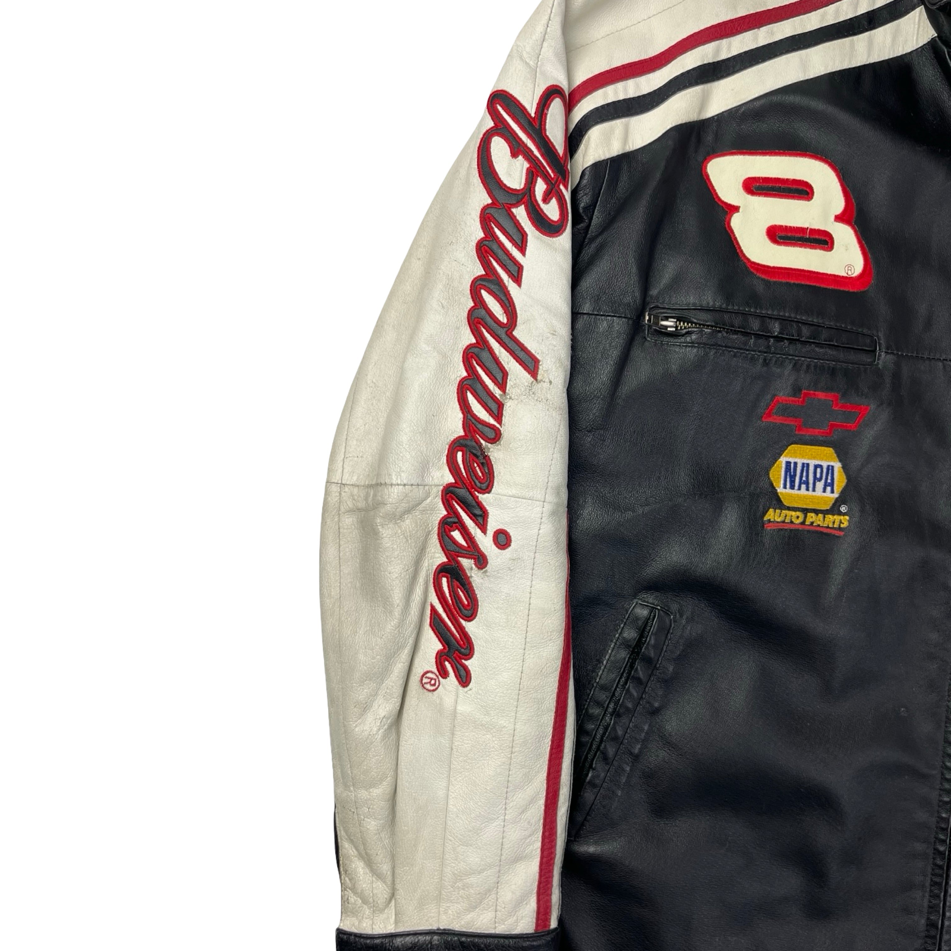 Vintage Chase Authentics Dale Earnhardt Budweiser Leather Nascar Jacket