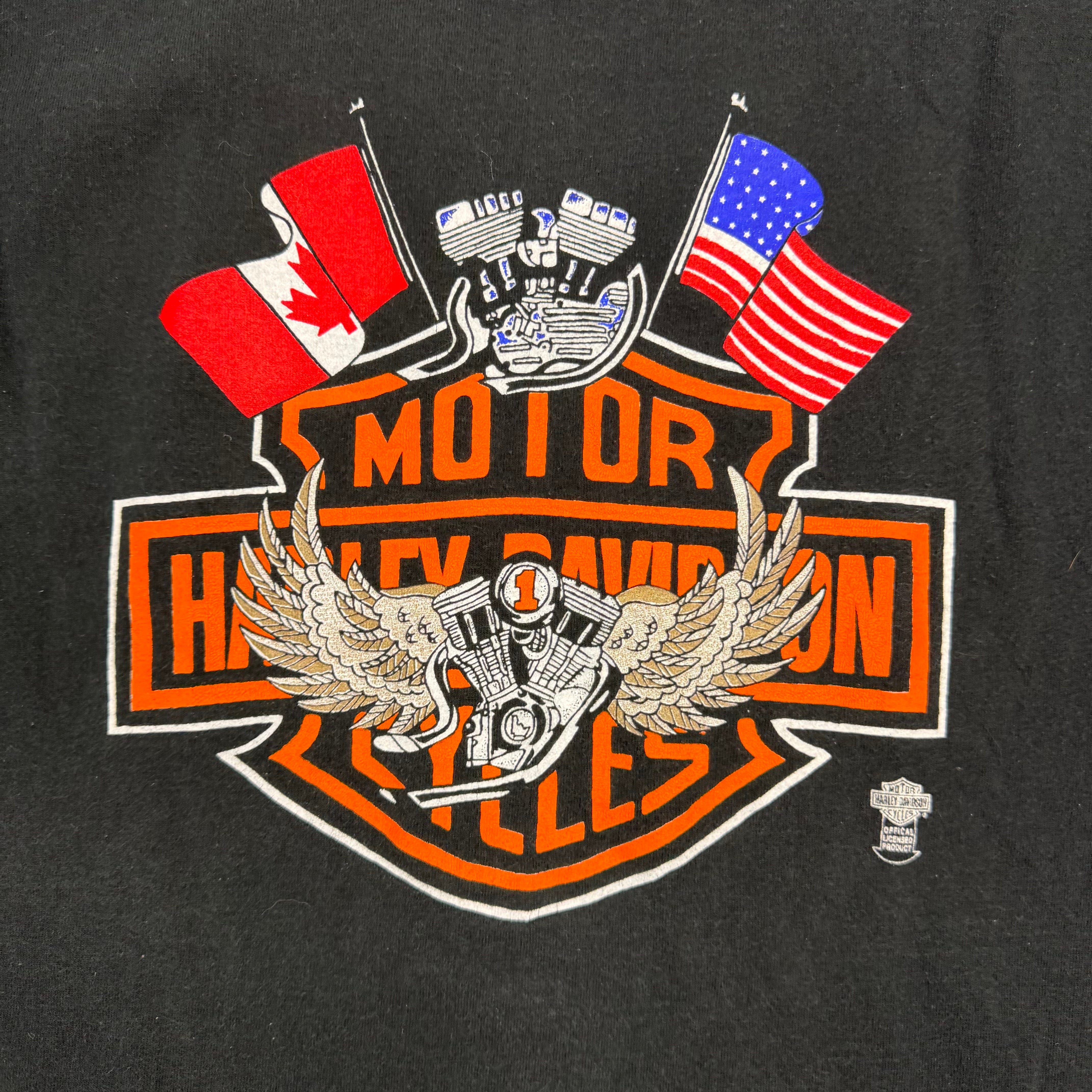 Vintage Harley Davidson Full Throttle Freedom Yukon Territory Tee Black