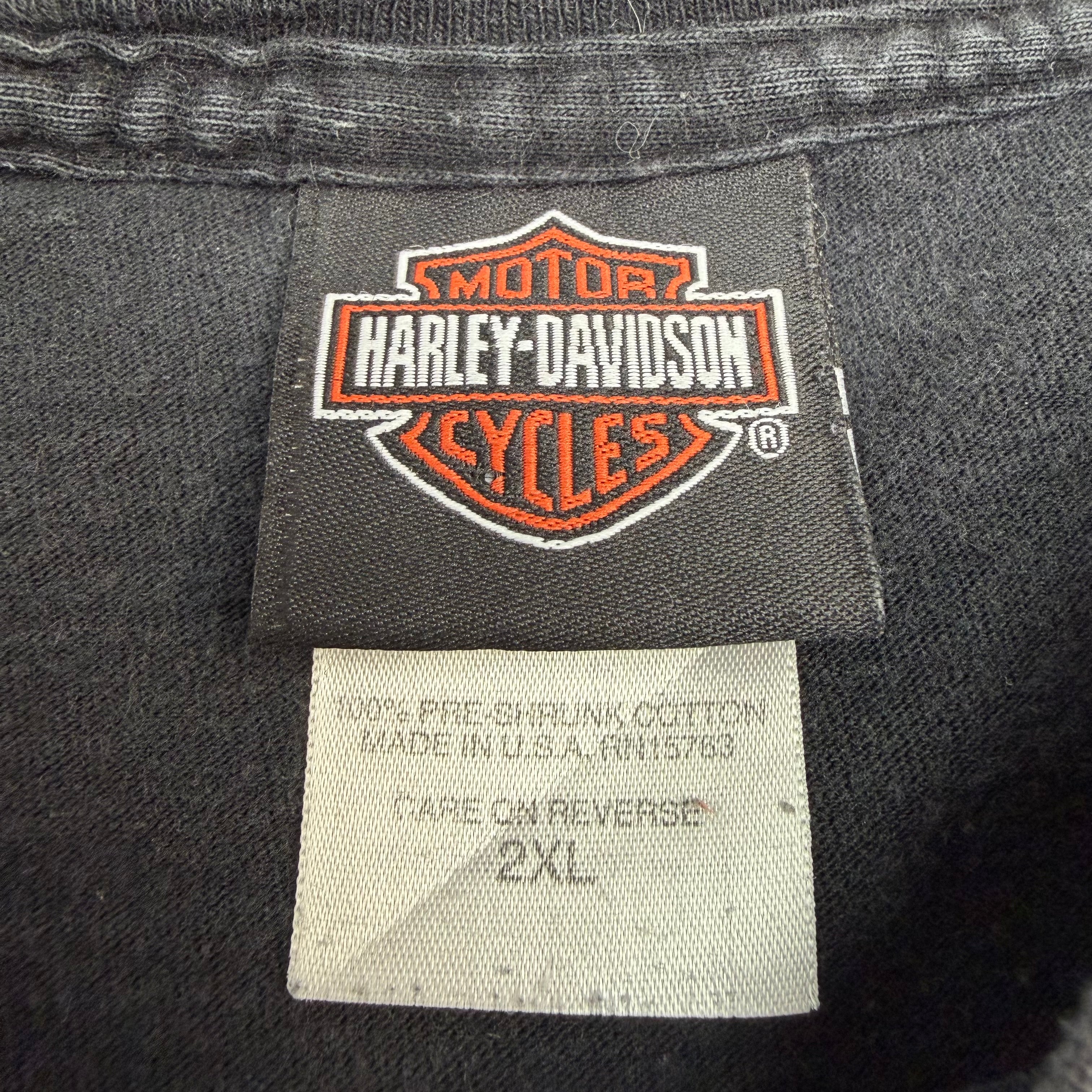 Vintage Harley Davidson Maui Hawaii Flame Eagle Tee Black