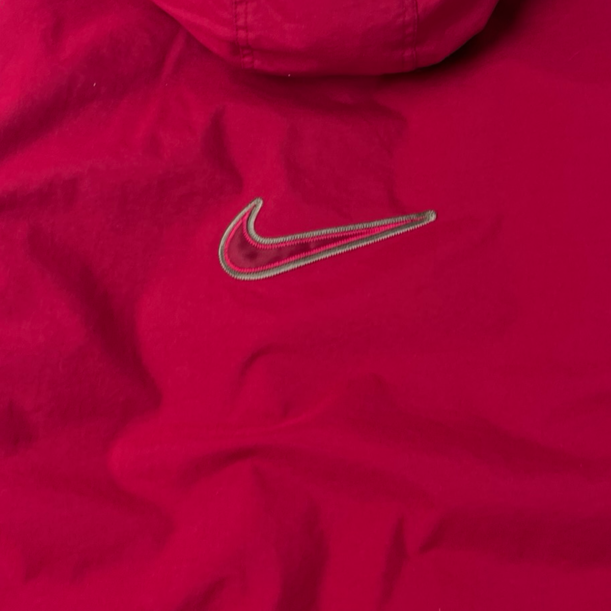 (W) Vintage 90s Nike Parka Jacket Red