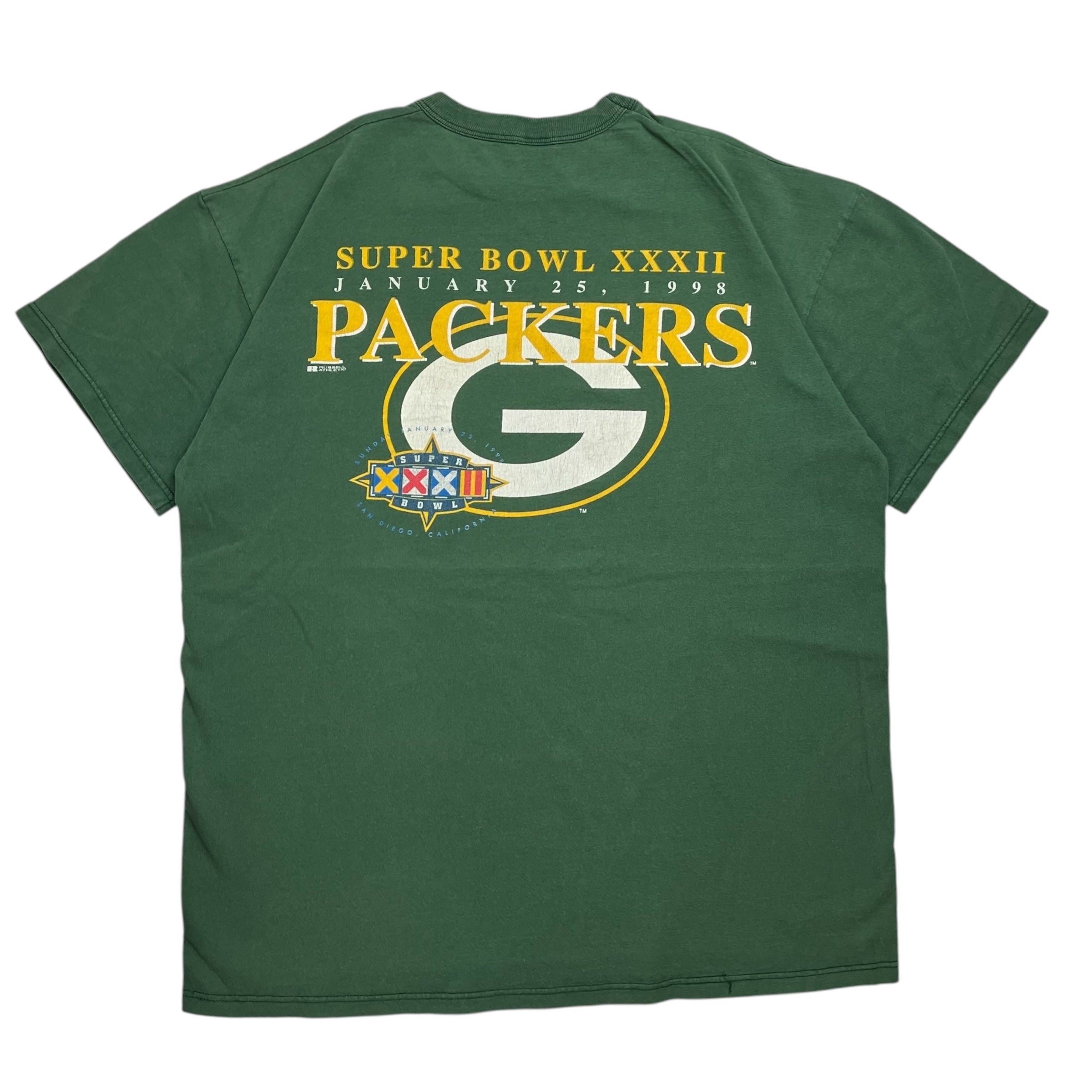 Vintage Green Bay Packers Super Bowl 32 Tee Green