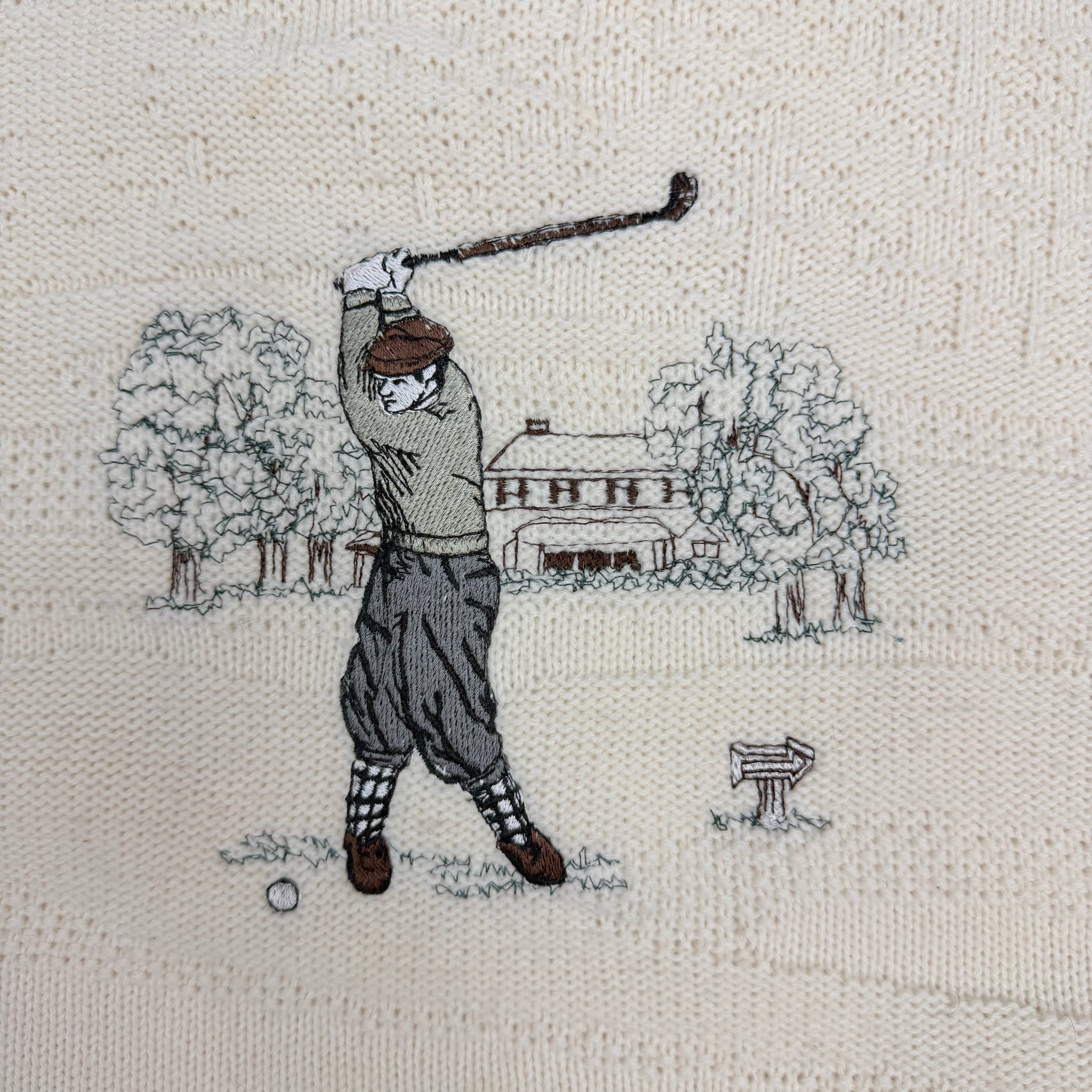 Vintage Arnold Palmer Golf Knit Crewneck Beige