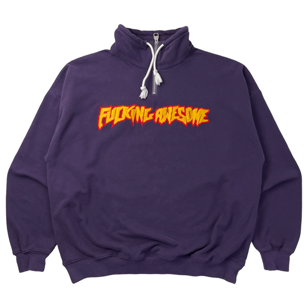 F*cking Awesome Mock Neck 1/4 Zip Sweater