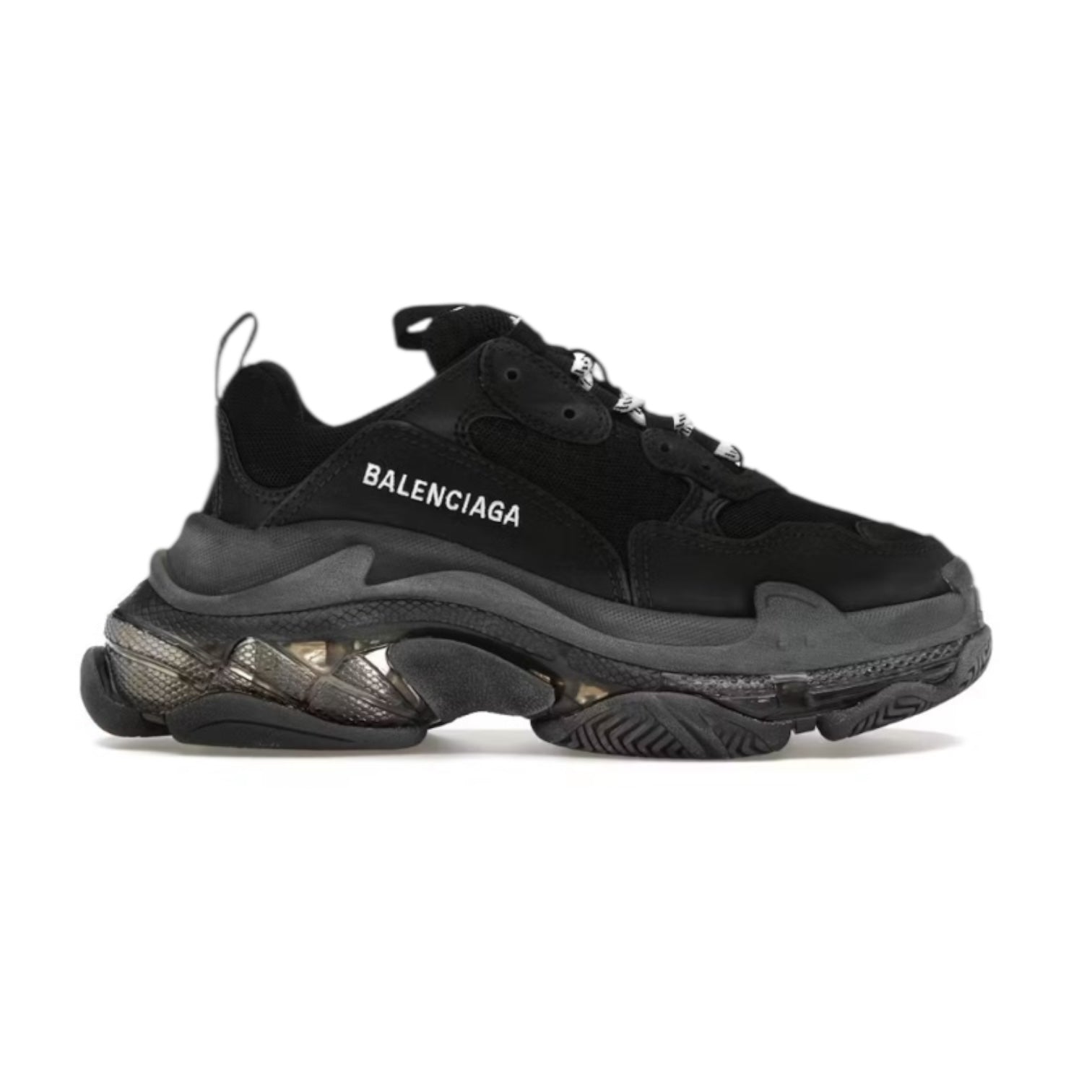 Balenciaga Triple S Clear Sole Double Black (Women’s) (Used)