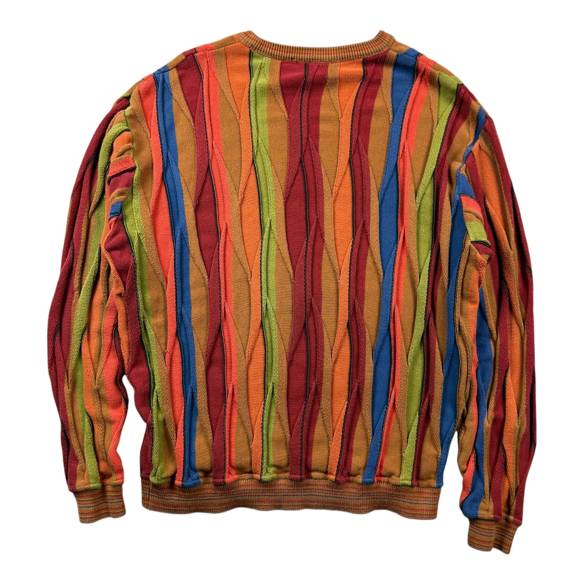 Vintage Coogi Style Texture Knit Sweater Multicolour