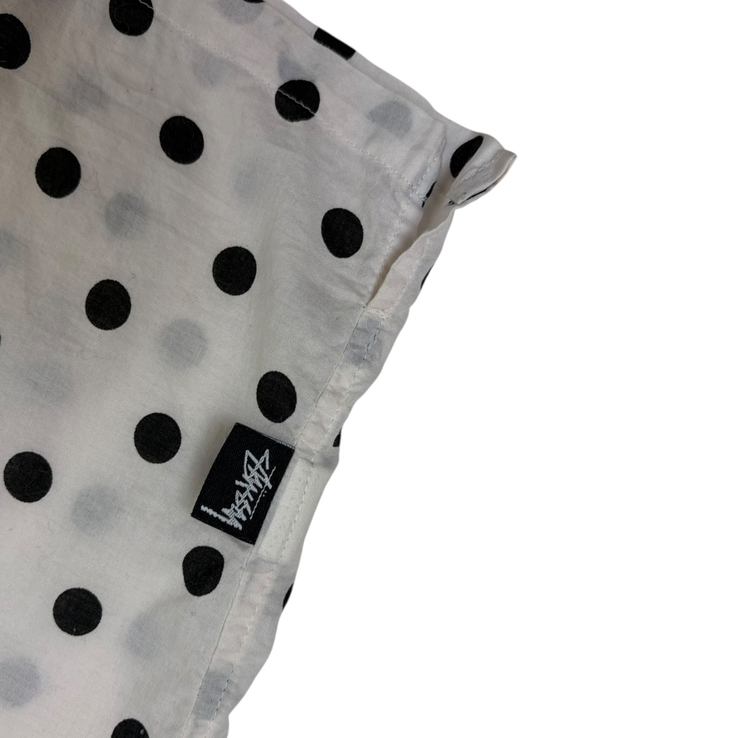 Stussy Polka Dot Button-Up T-Shirt White